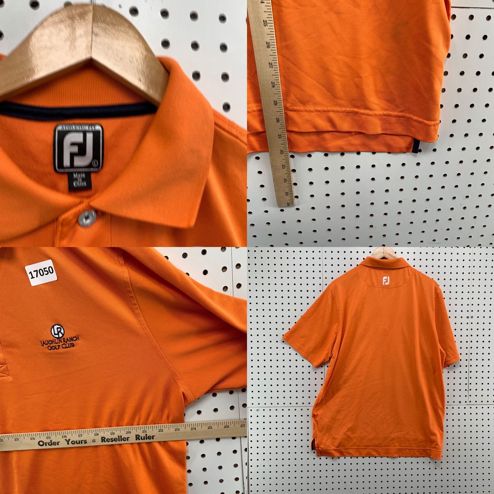 Footjoy FootJoy Shirt Adult Mens Large Orange Short Sleeve Golf Shirt Mens Size US L / EU 52-54 / 3 - 8 Thumbnail