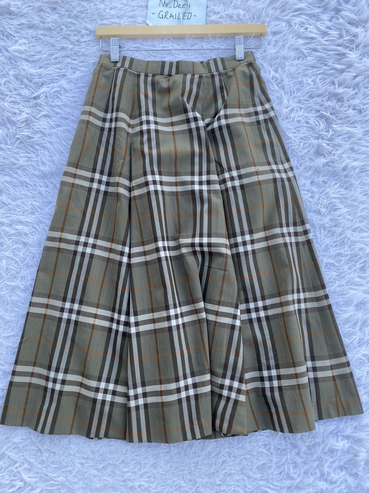 Burberry Rare Vintage 90s Burberry Checkered Midi Skirt Size 26" / US 2 / IT 38 - 18 Thumbnail