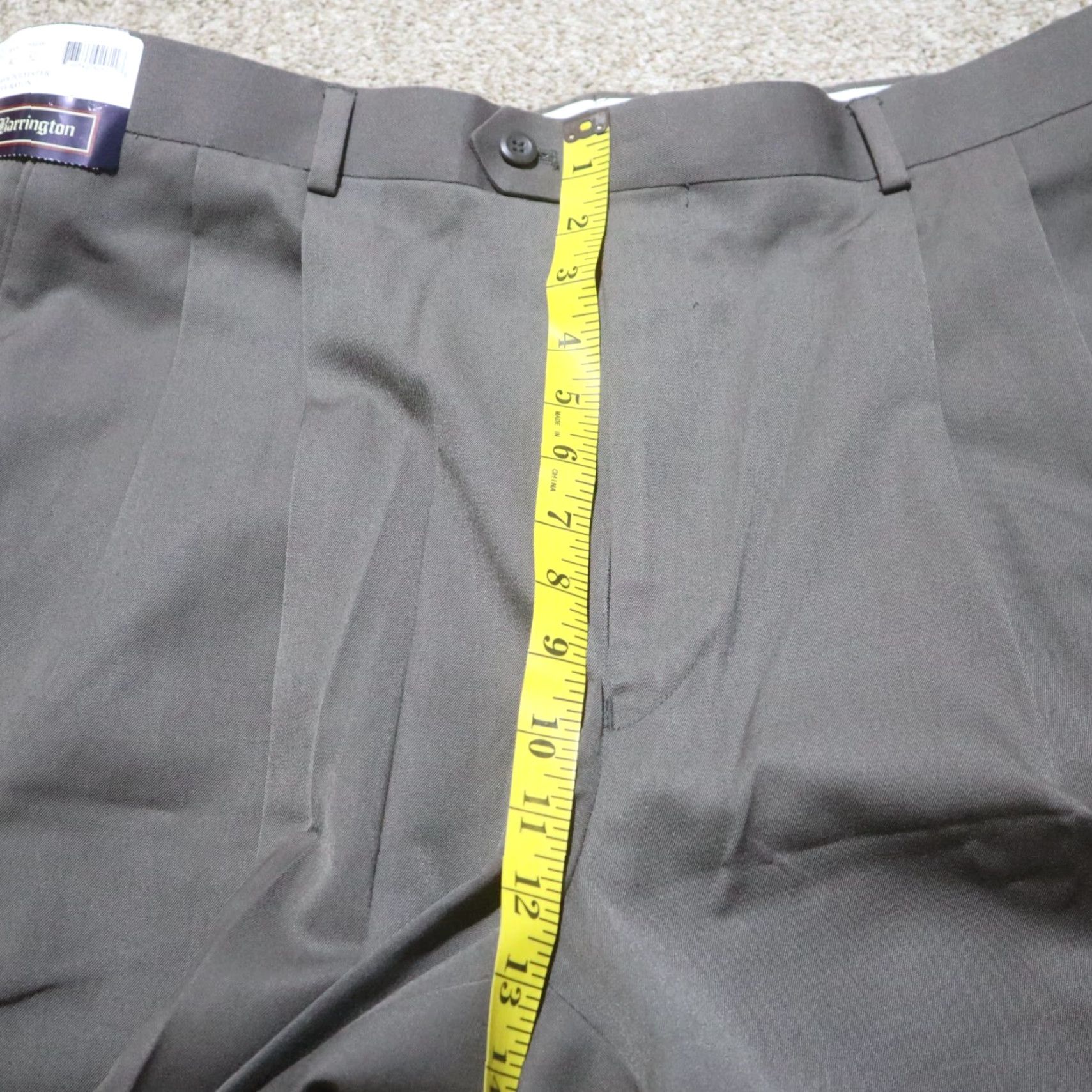 Vintage Barrington Premier Pleated Cuffed Charcoal Gray Wool Dress Pants Size 40x30 Men Shirt? Size US 40 / EU 56 - 5 Thumbnail