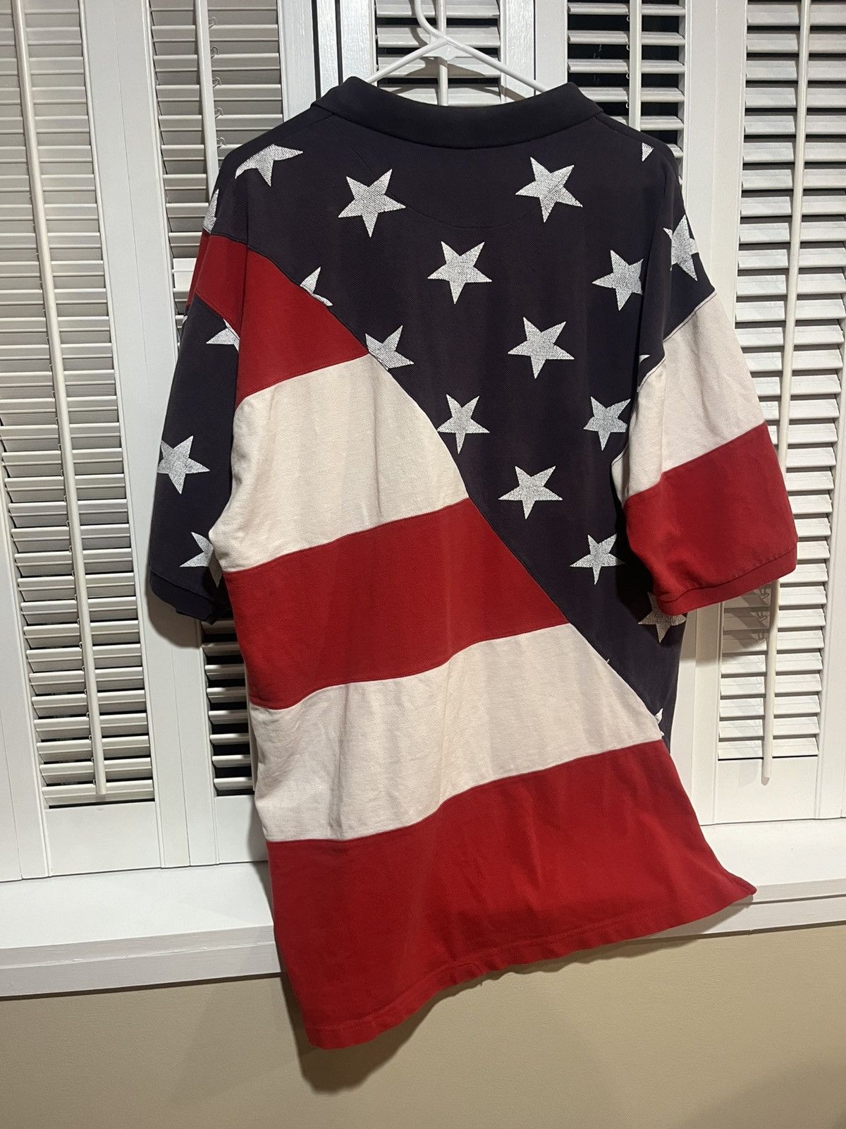 Vintage Y2K Faded American Flag Patriotic Polo Shirt / XL Size US XL / EU 56 / 4 - 2 Thumbnail