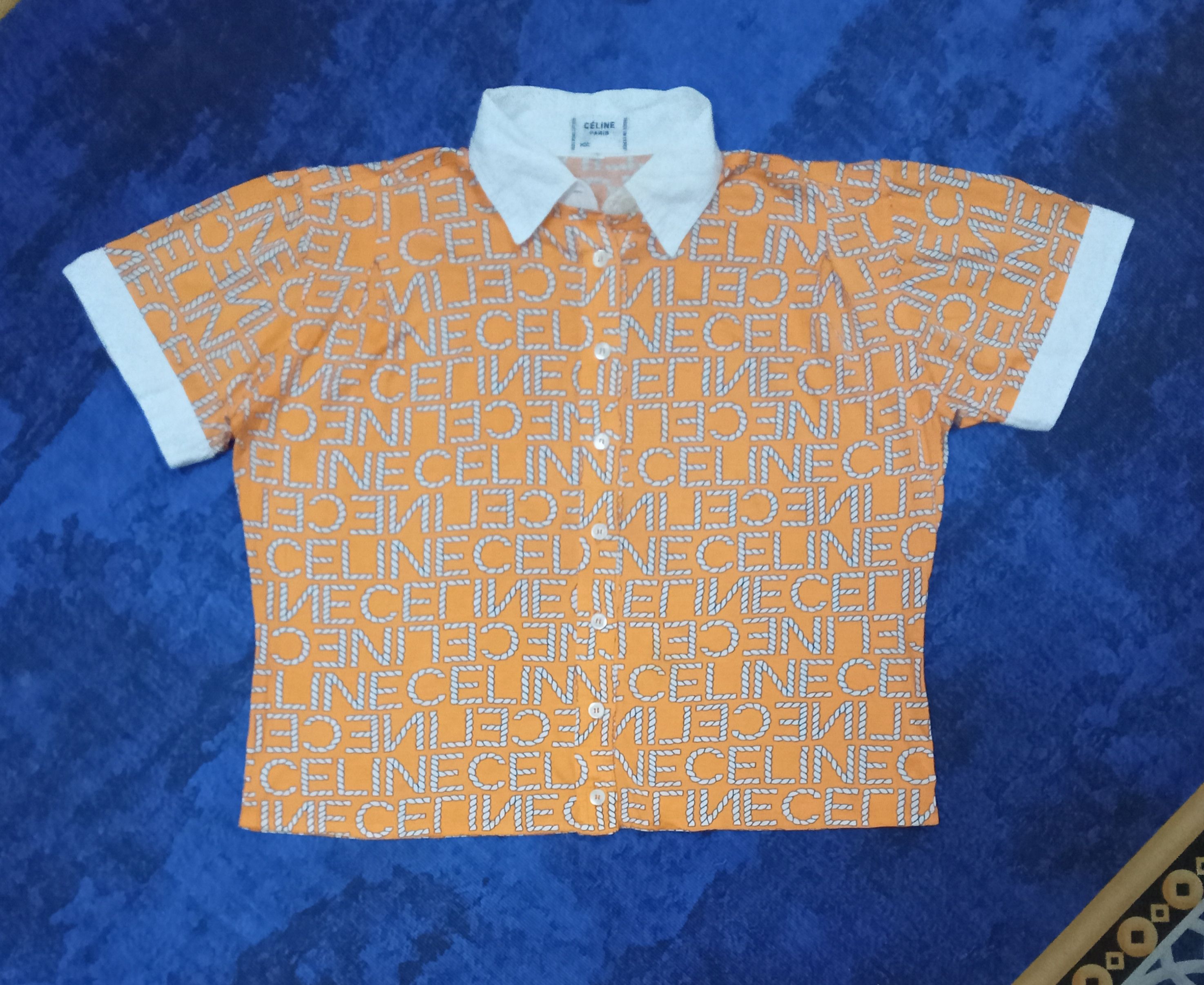 Celine Vintage Rope Spell Out Design Rare Top
