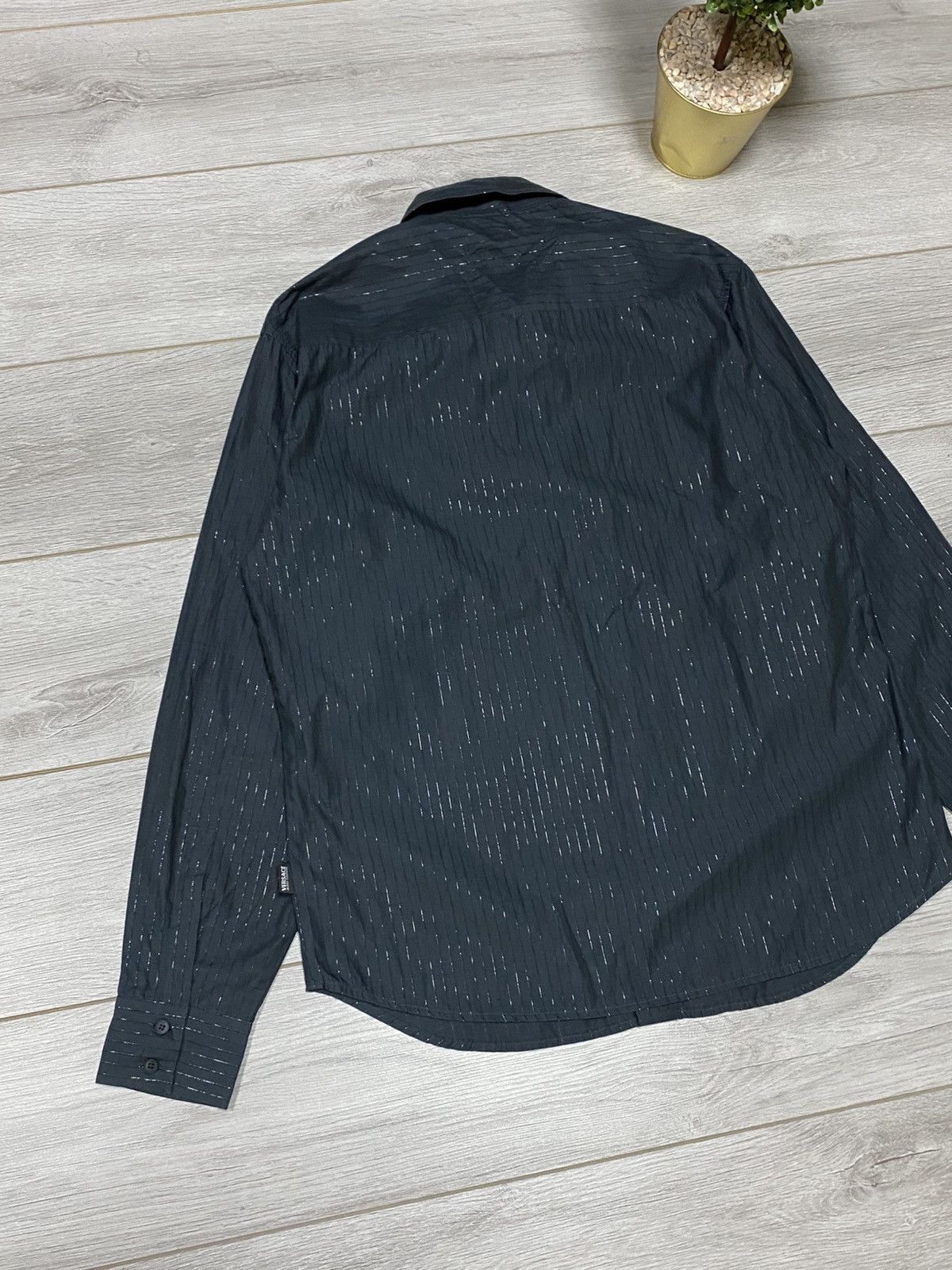 Versace Jeans Couture Versace jeans couture medusa shiny stripped shirt buttons Size US XL / EU 56 / 4 - 10 Thumbnail