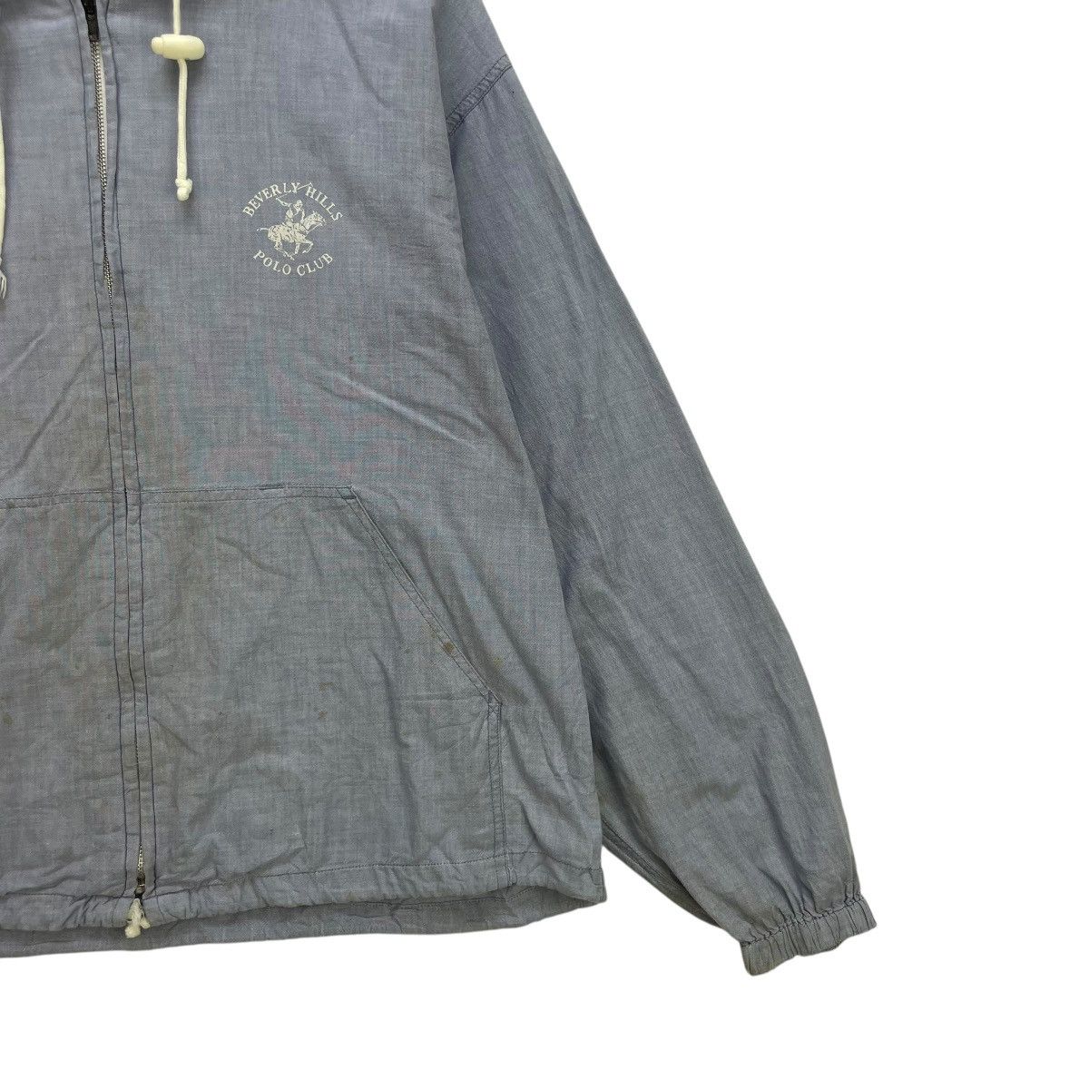 Beverly Hills Polo Club × Polo Ralph Lauren × Vintage 💥Vintage Beverly Hills Polo Club Spellout Hooded Jacket Size US M / EU 48-50 / 2 - 5 Thumbnail