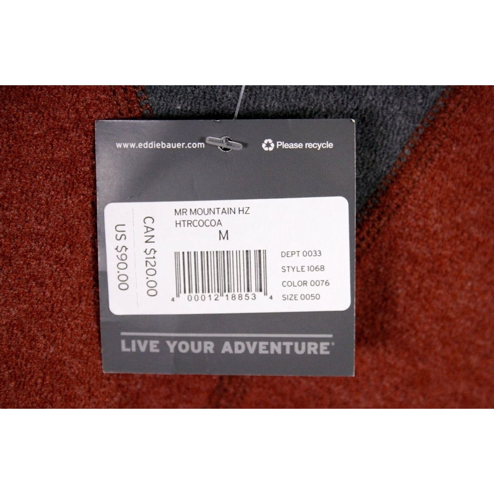 Under Armour Eddie Bauer Men's Mountain Fleece 1/2-Zip Sweater M Heather Cocoa w/ Grey Sleeve Size US M / EU 48-50 / 2 - 8 Thumbnail