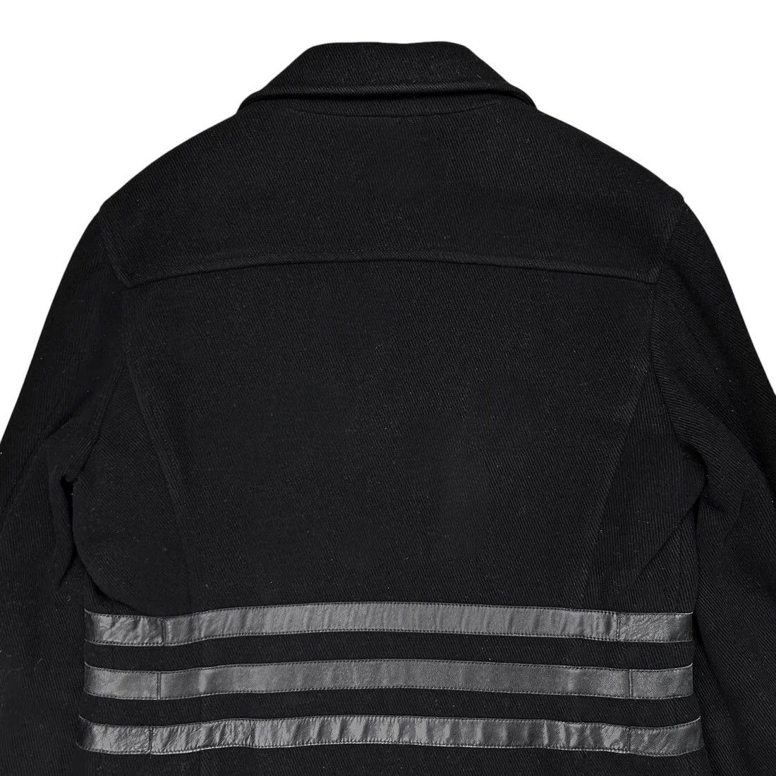 Dirk Bikkembergs Dirk Bikkembergs Leather Striped Caban Coat Size US L / EU 52-54 / 3 - 8 Thumbnail