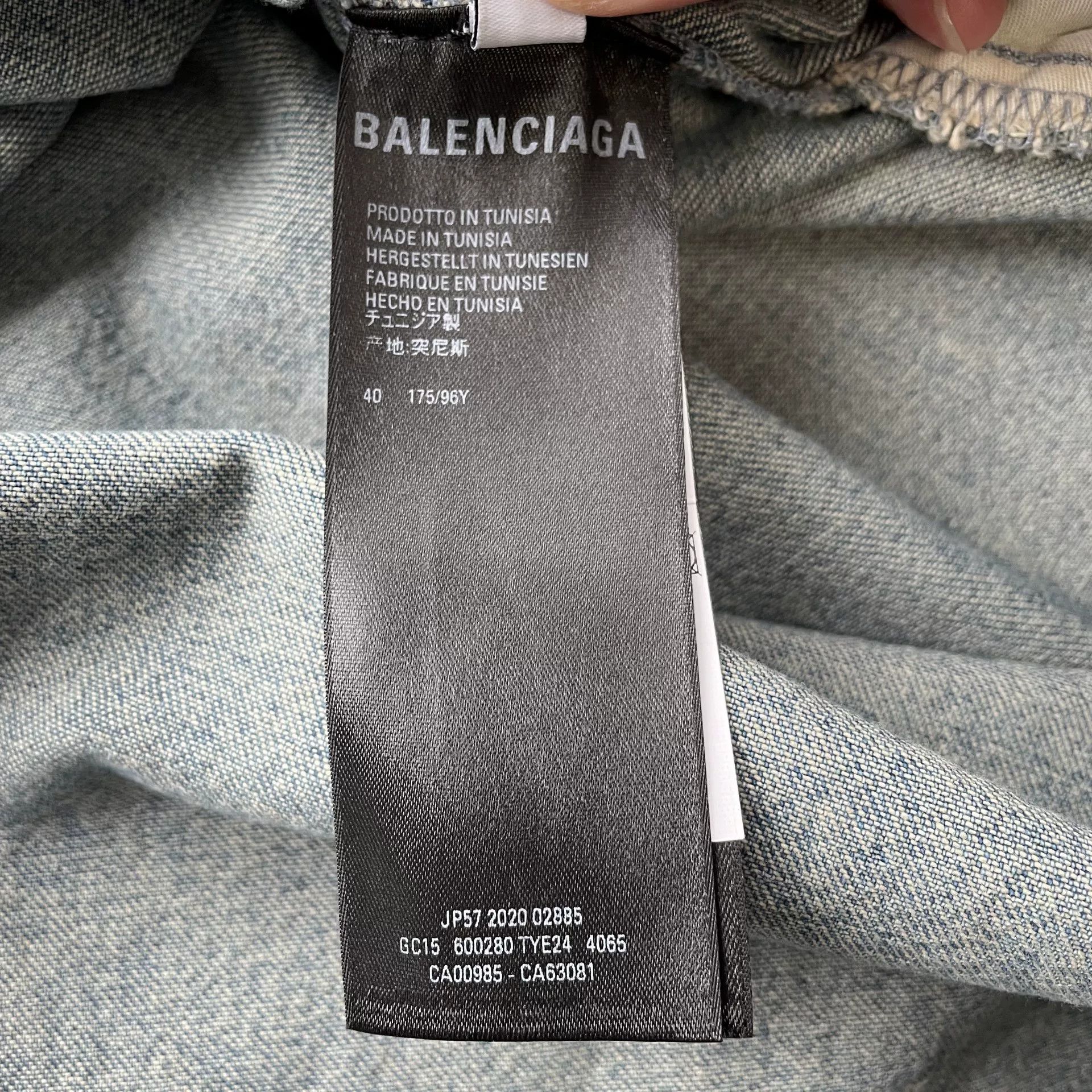 Balenciaga Balenciaga Vintage Logo Long Sleeve Denim Shirt Size US M / EU 48-50 / 2 - 6 Thumbnail