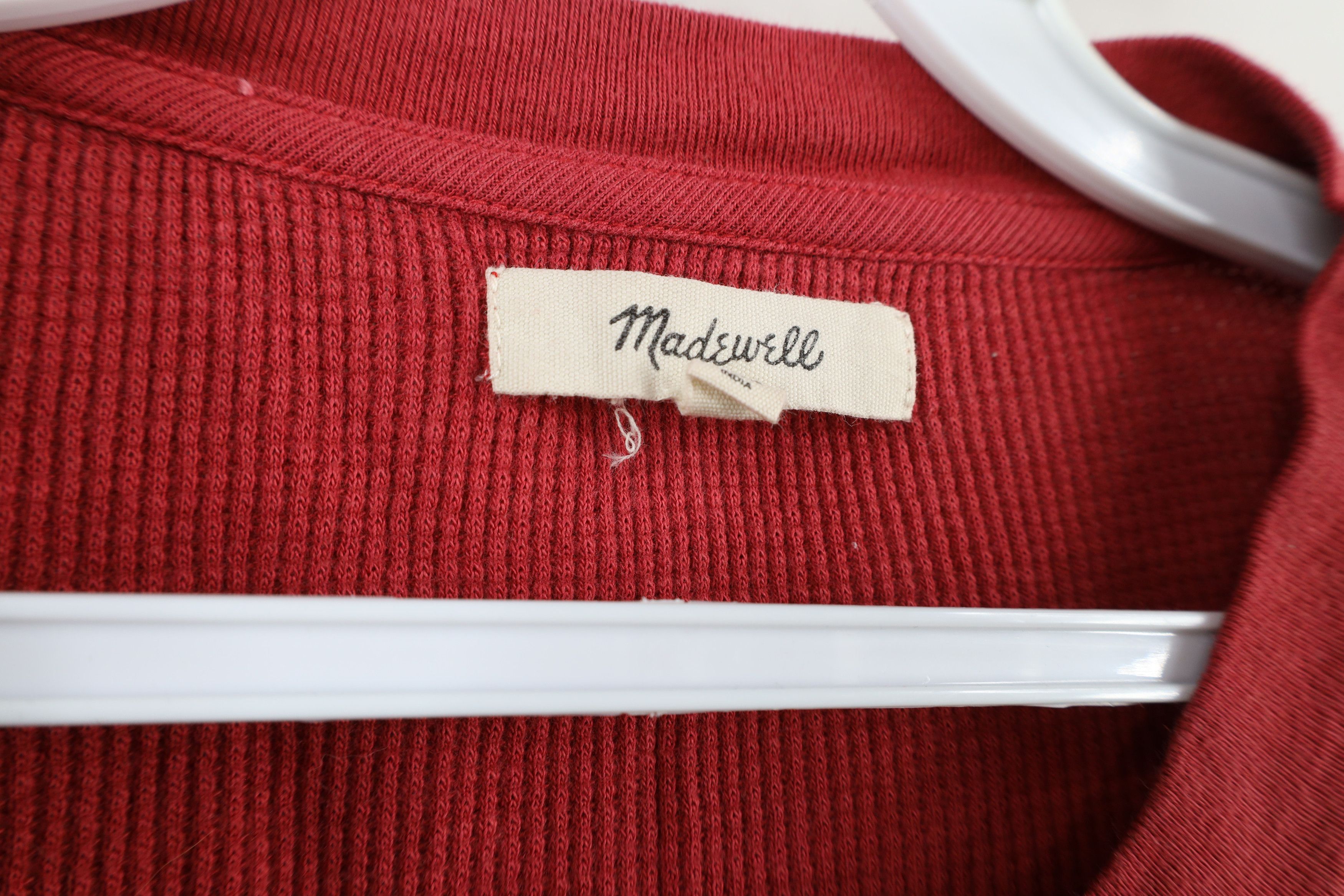 Madewell × Vintage Madewell Sleeve Thermal Waffle Knit Long Sleeve T-Shirt Size M / US 6-8 / IT 42-44 - 5 Thumbnail