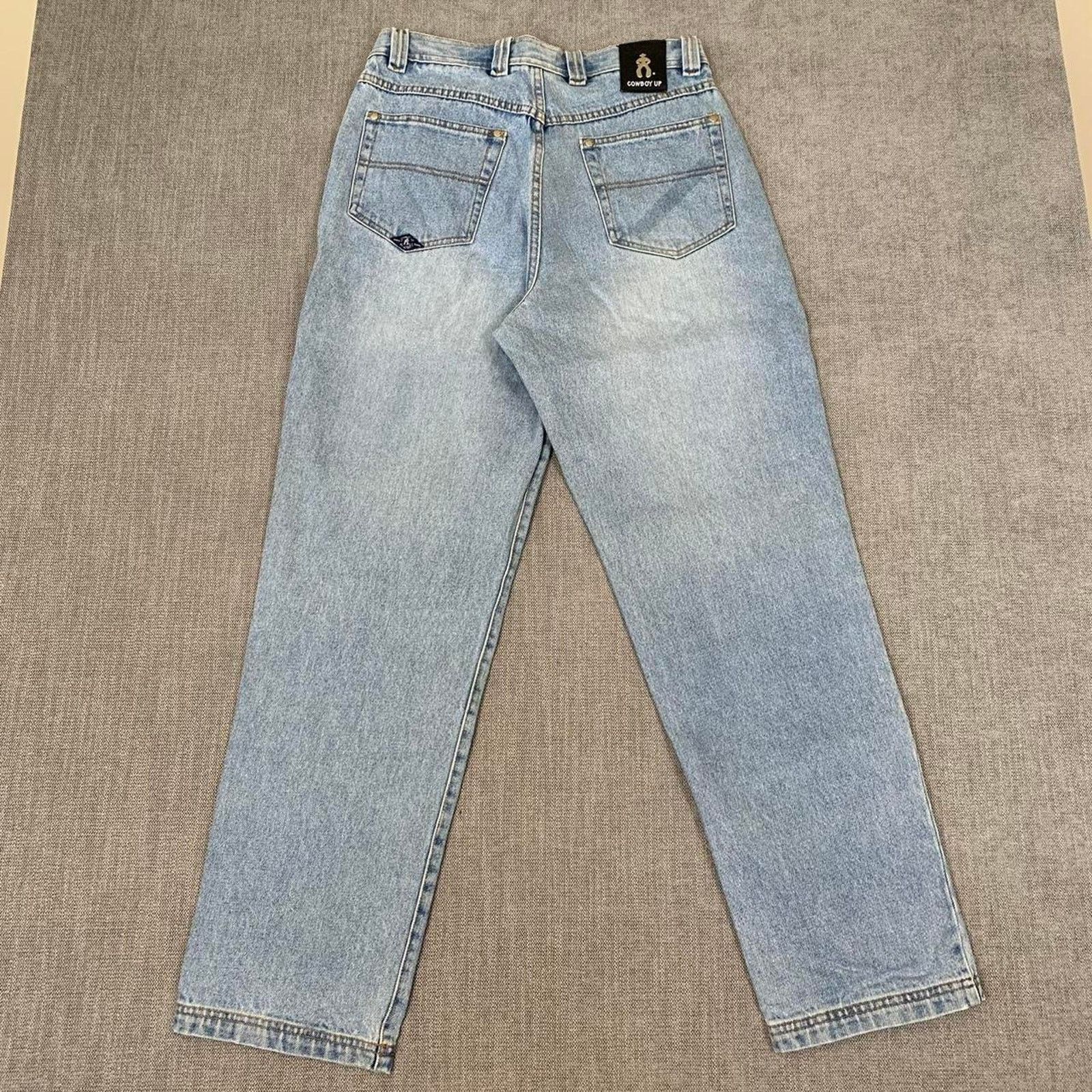 Vintage Y2K 90s Cowboy up Faded Denim Jeans Size US 32 / EU 48 - 4 Thumbnail