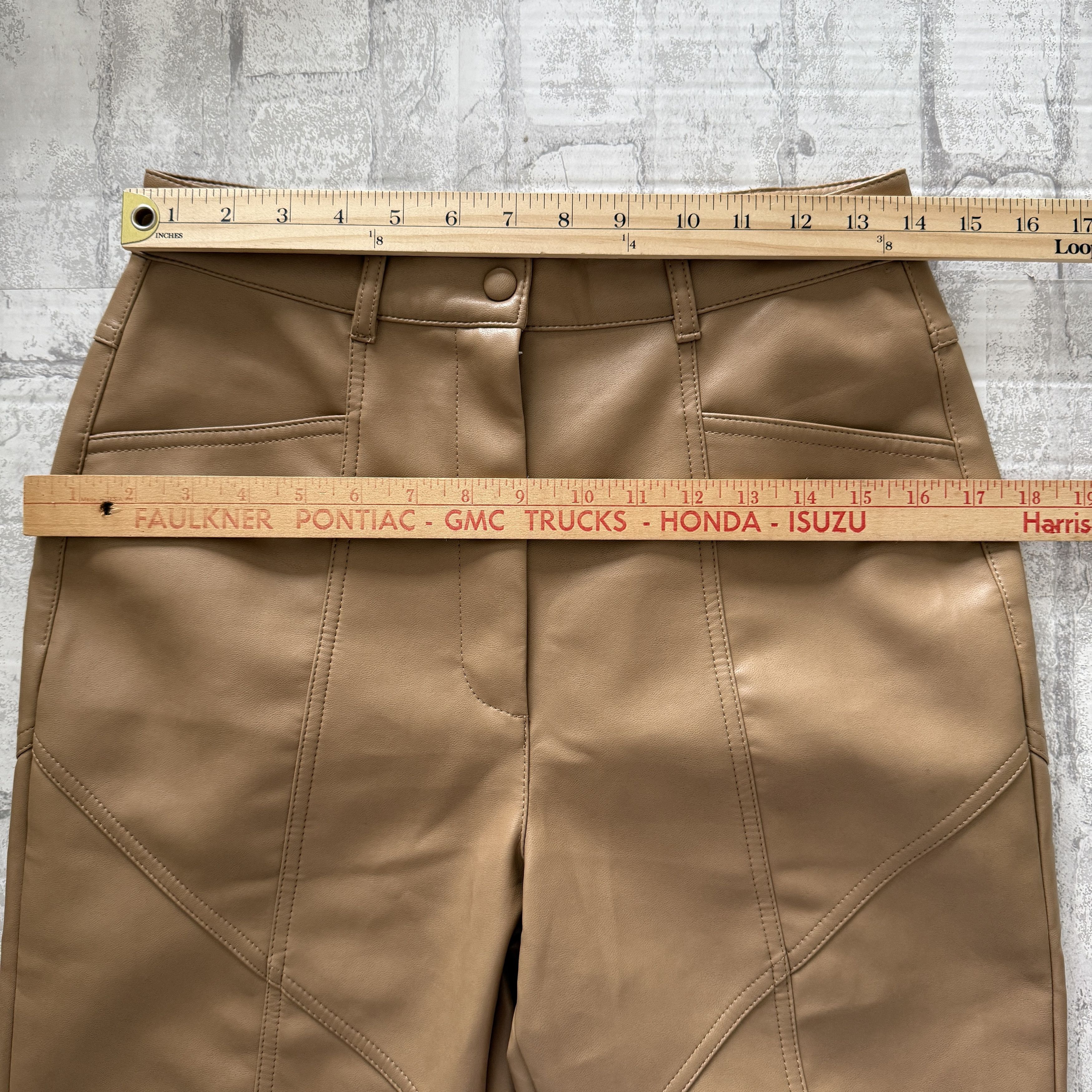 Other Wilfred Rebel High Waisted Vegan Leather Pants Camel Size 30" / US 8 / IT 44 - 8 Thumbnail