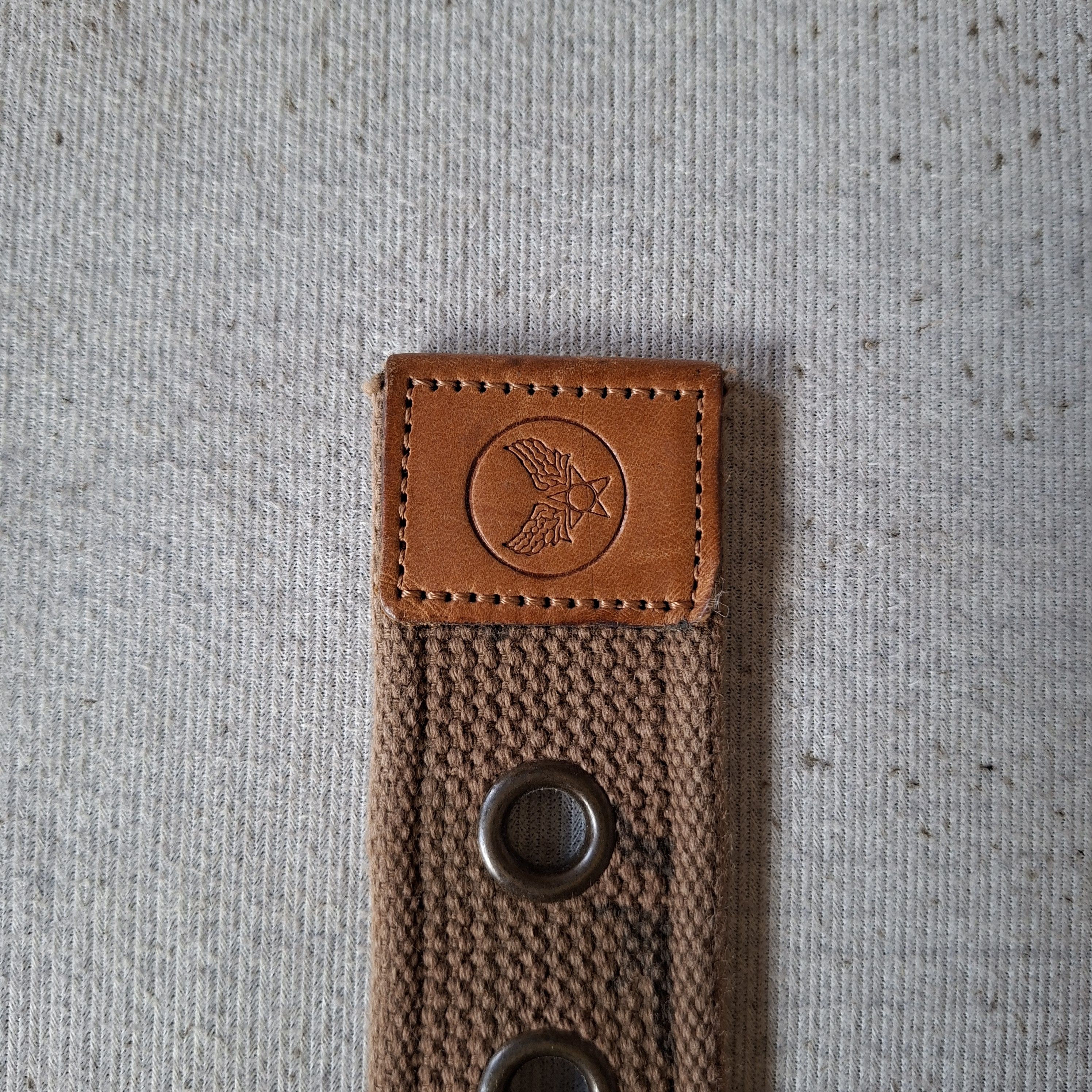 Alpha Industries 🇺🇲 Us air force solid brass military leather/canvas belt Size ONE SIZE - 5 Thumbnail