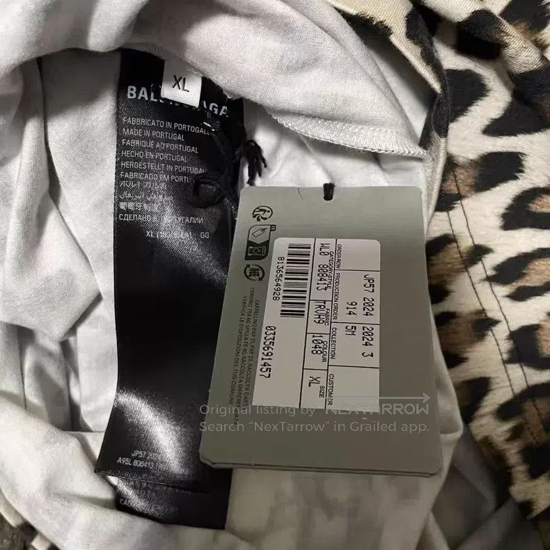 Balenciaga Balenciaga Leopard Print Patchwork Short Sleeve Size US XL / EU 56 / 4 - 4 Thumbnail