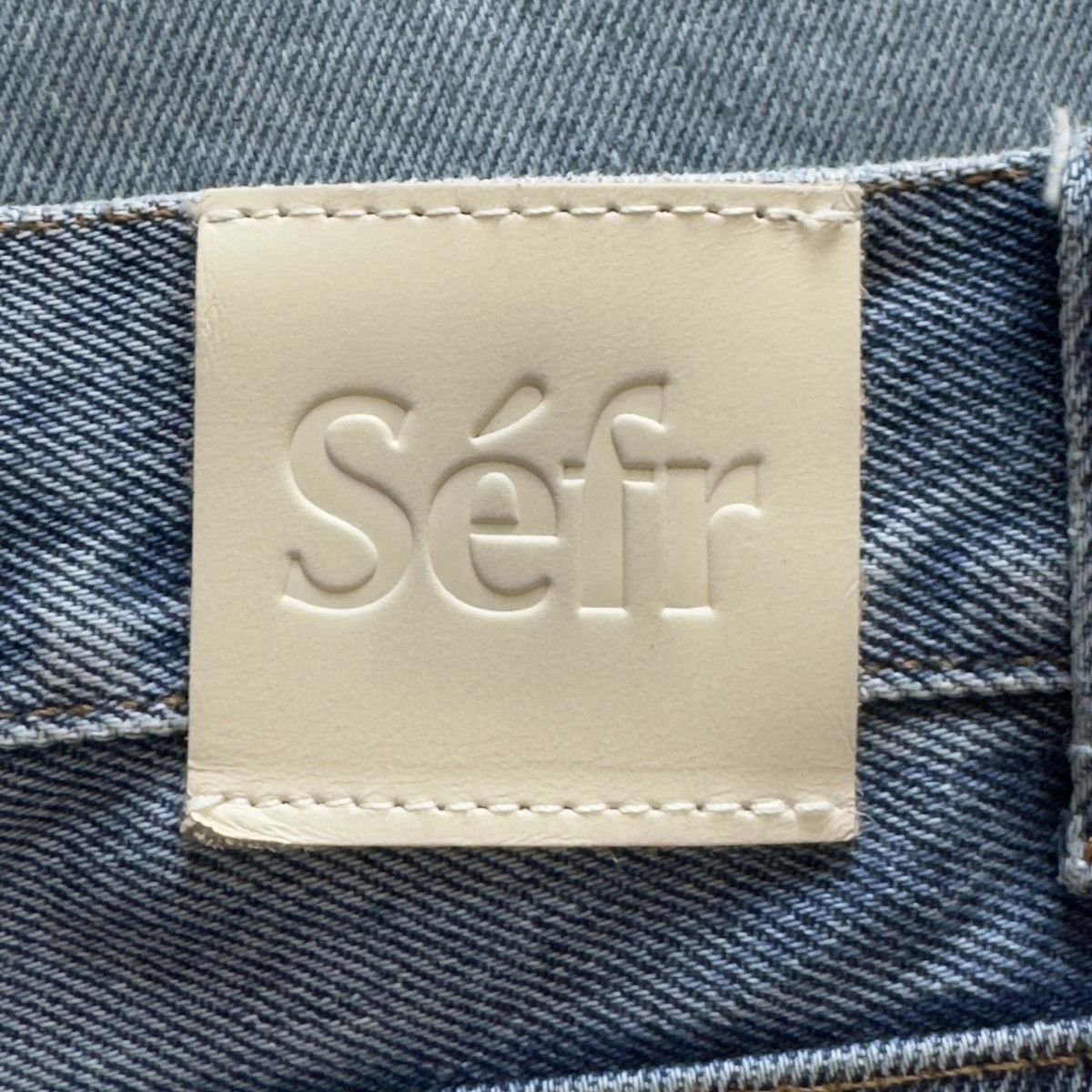 Sefr Blue Twisted Jeans Size US 33 - 9 Thumbnail