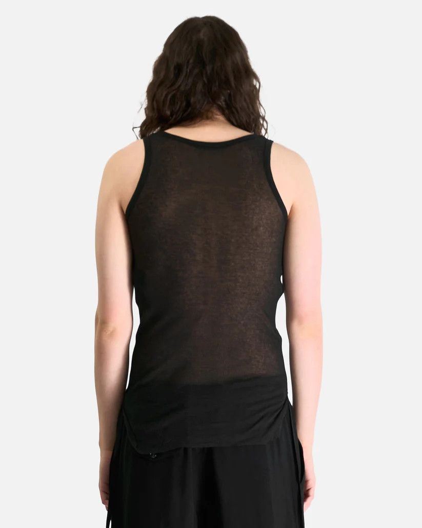 Ann Demeulemeester o1s1v1r1oon0825 Boris Wrinkled Crop Tank Top in Black Size US S / EU 44-46 / 1 - 2 Thumbnail