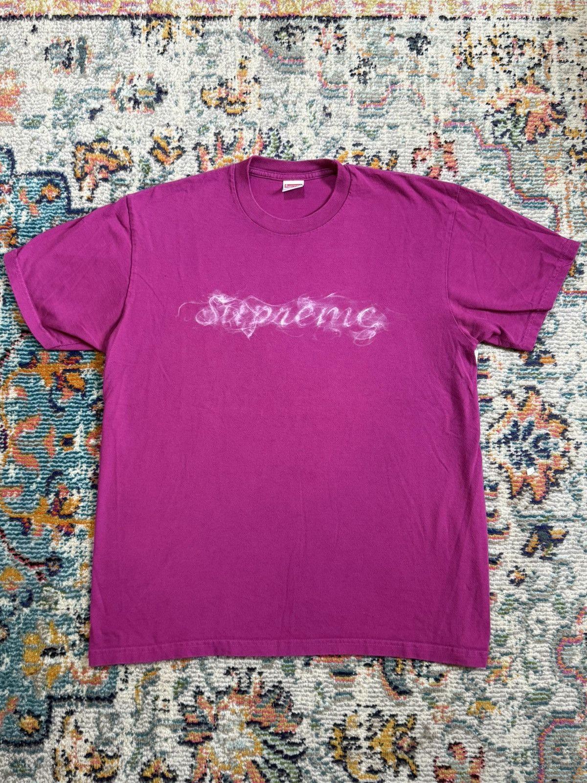 Supreme Supreme smoke tee magenta Size US L / EU 52-54 / 3 - 1 Thumbnail