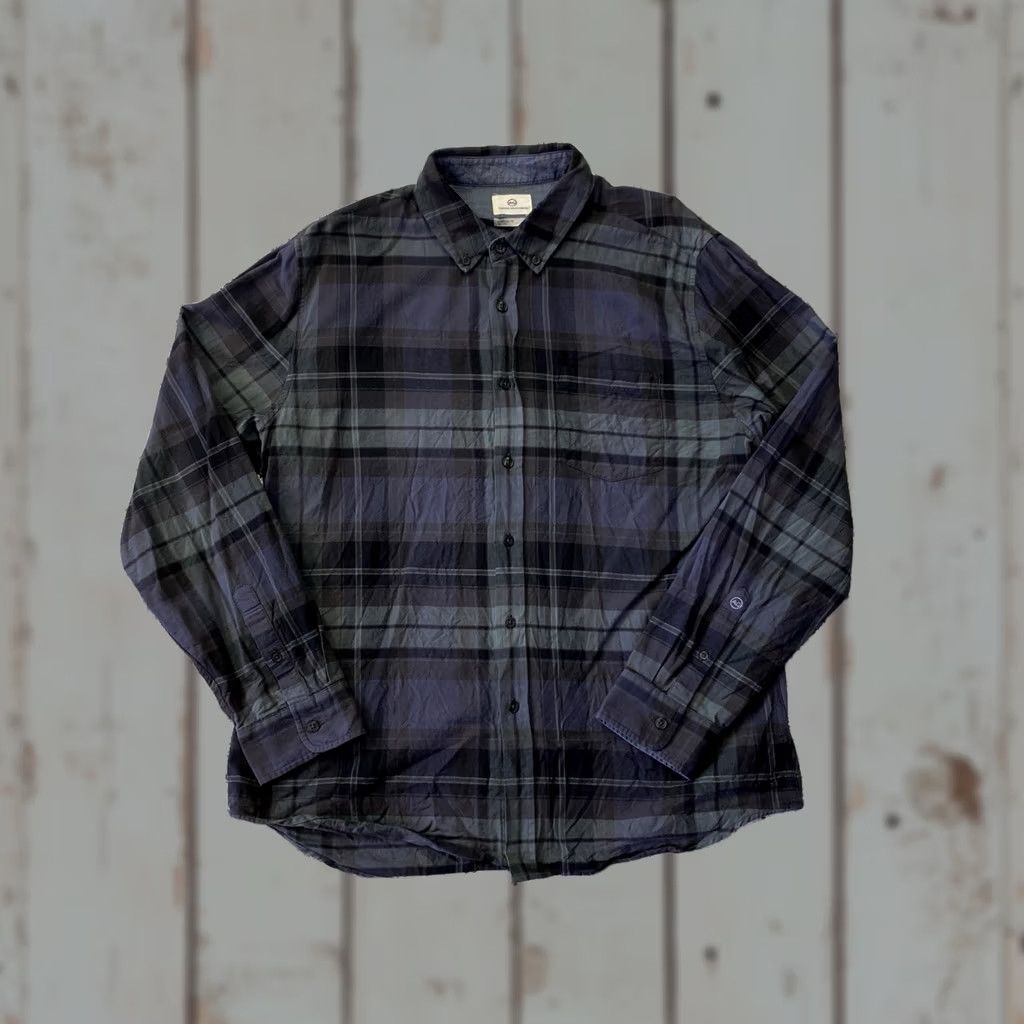 Vintage AG Adriano Goldschmied Green Plaid Button Down Men's Shirt XL Size US XL / EU 56 / 4 - 1 Thumbnail