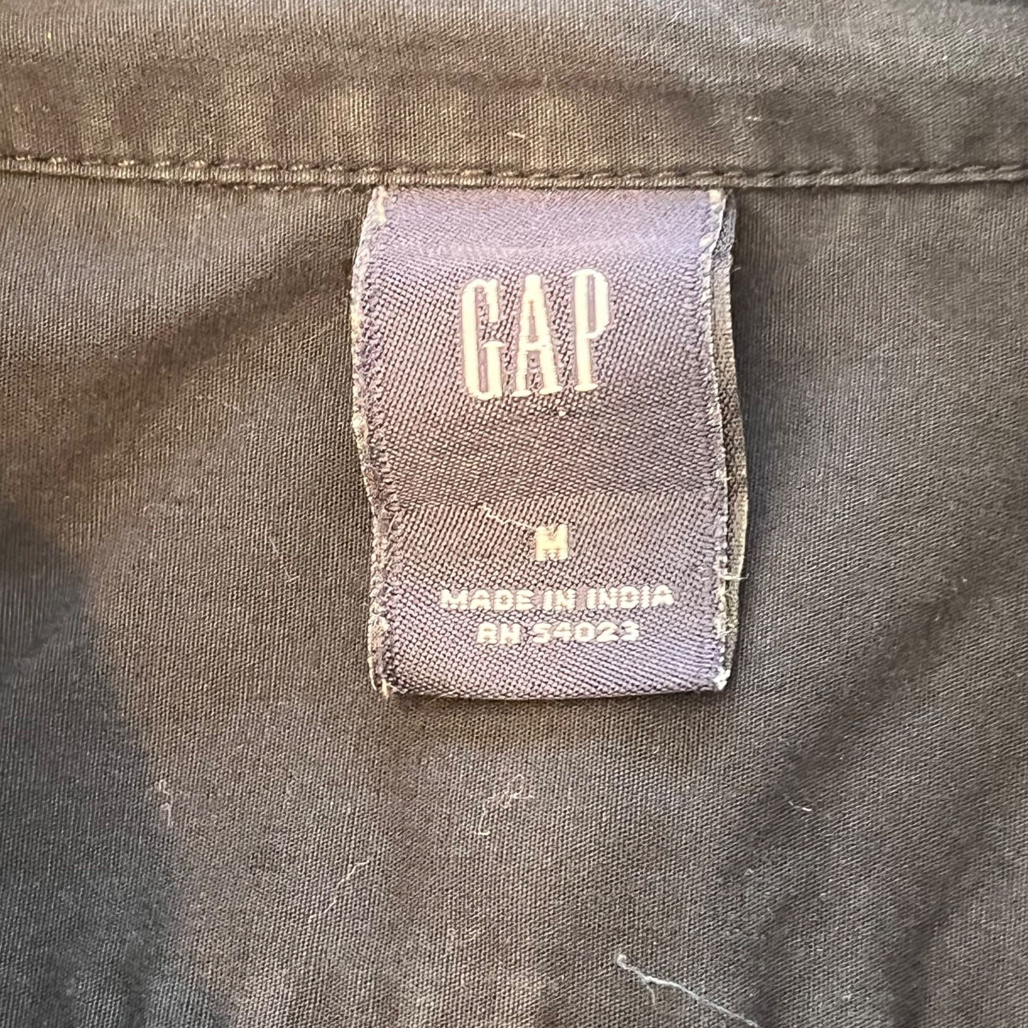 Gap Gap Black Long Sleeve Button-Up Shirt M Womens Casual Cotton Size M / US 6-8 / IT 42-44 - 4 Thumbnail