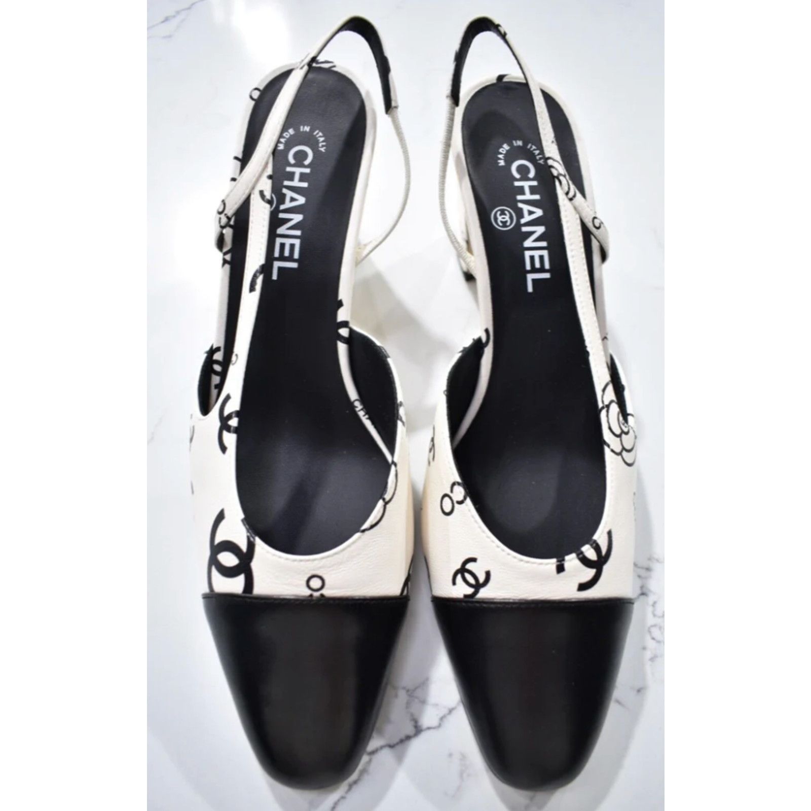 Chanel 23P Mademoisele Coco Sling CC Slingback Sandal Heel 38.5 Size US 8.5 / IT 38.5 - 6 Thumbnail