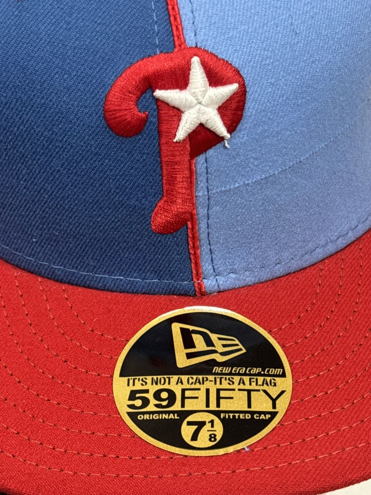 New Era Vintage Philadelphia Phillies pin wheel Fitted Baseball Cap Size ONE SIZE - 15 Thumbnail