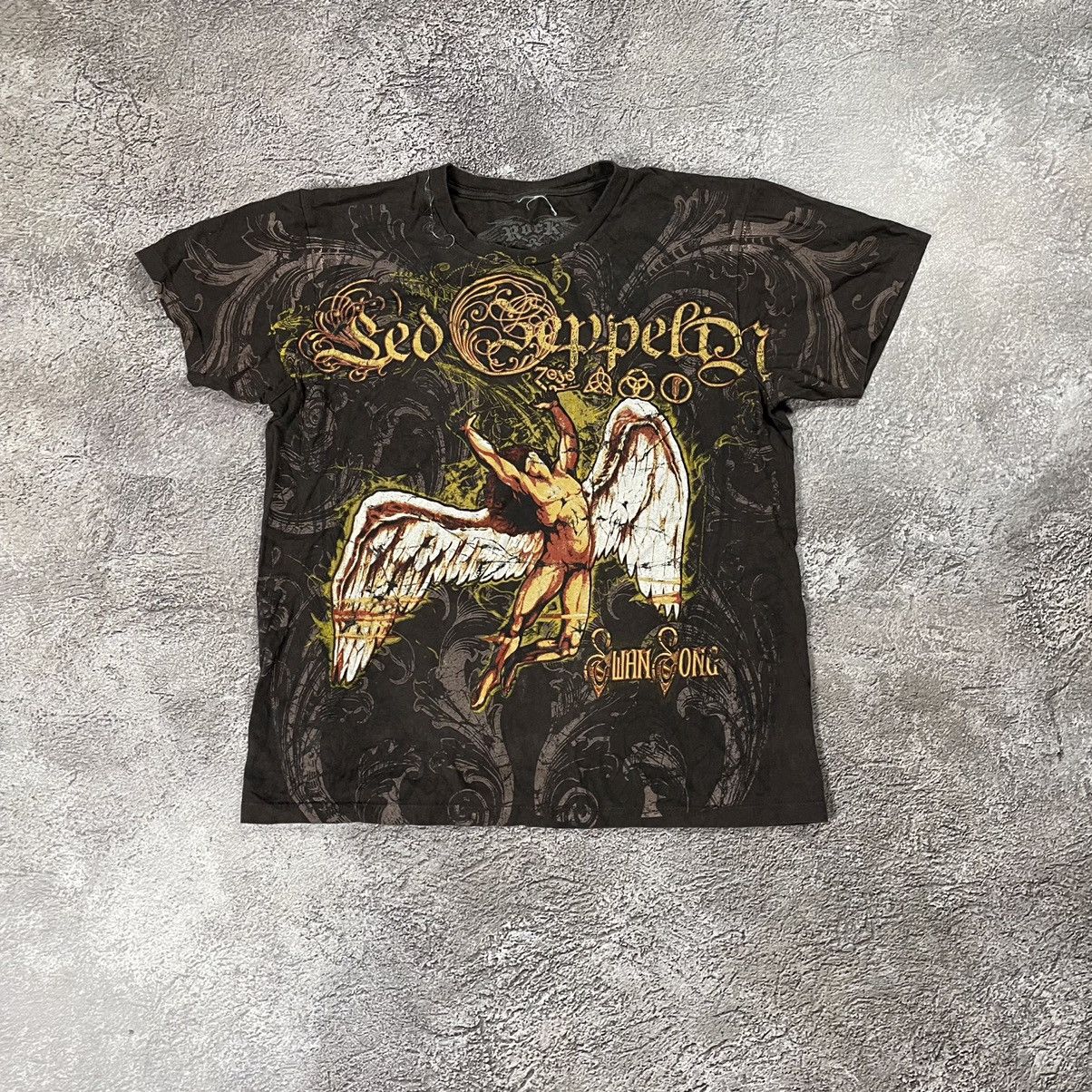 Vintage Vintage 90s Graphic Tee Faded Black Angel Wings Grunge S Size US S / EU 44-46 / 1 - 1 Thumbnail