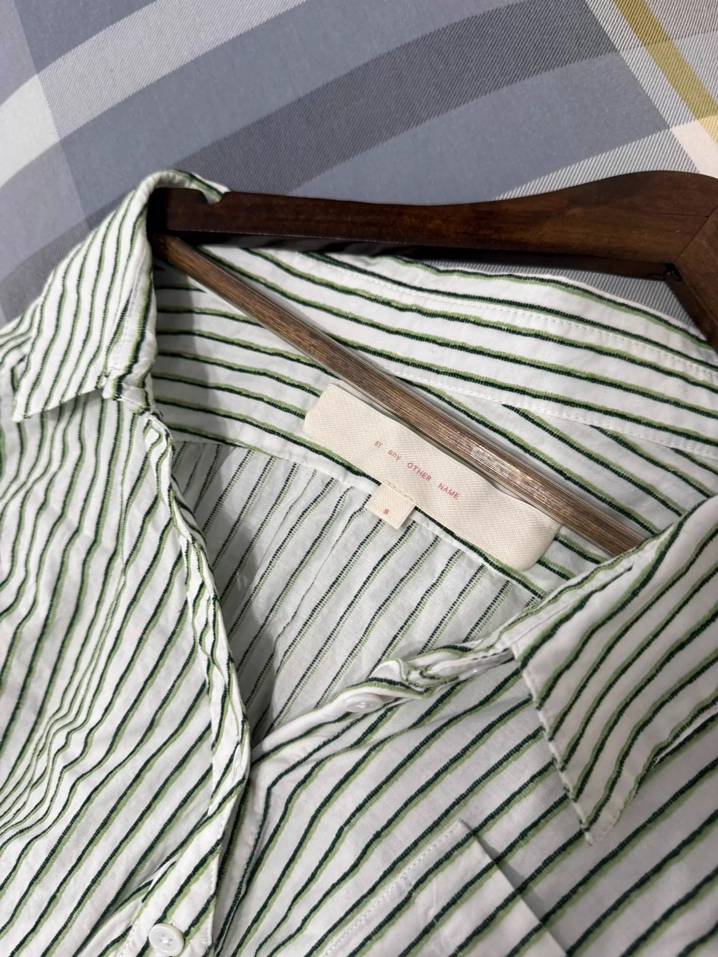 Other by any other name off-shoulder green stripe dress Size S / US 4 / IT 40 - 5 Thumbnail