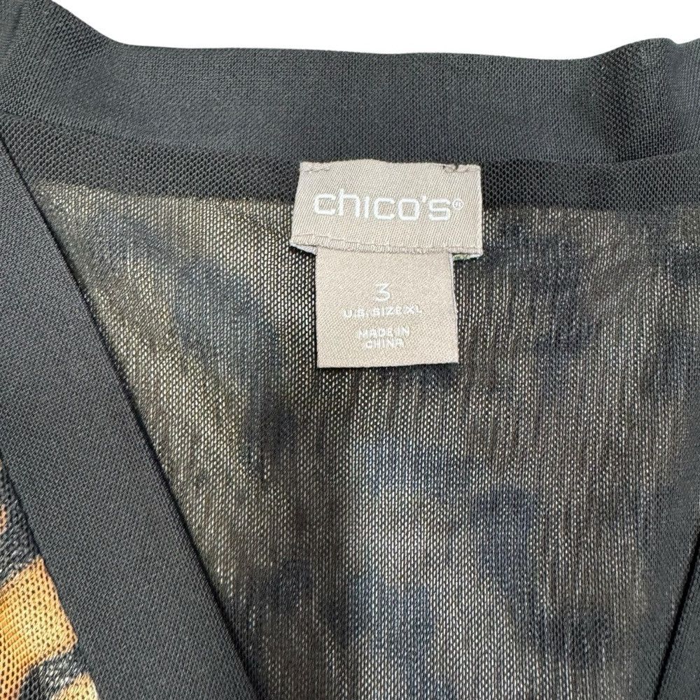 Chicos Chico's Animal Print Mesh Leopard Pattern Cardigan Size 3 U Size XL / US 12-14 / IT 48-50 - 8 Thumbnail