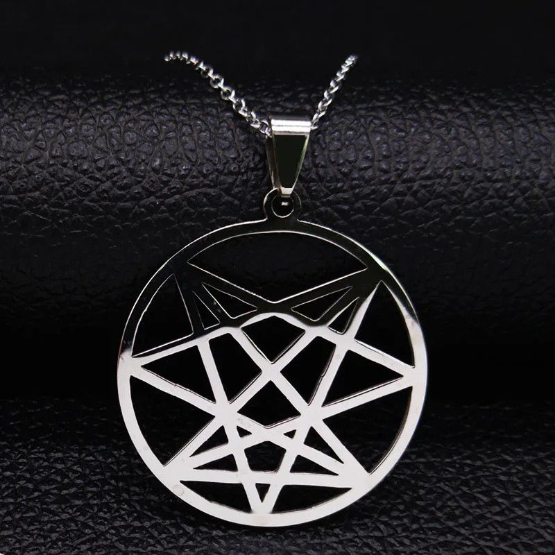 Jewelry Nine Angles Satan Hidden Pendant Necklace Emblem Talisman Size ONE SIZE - 3 Thumbnail