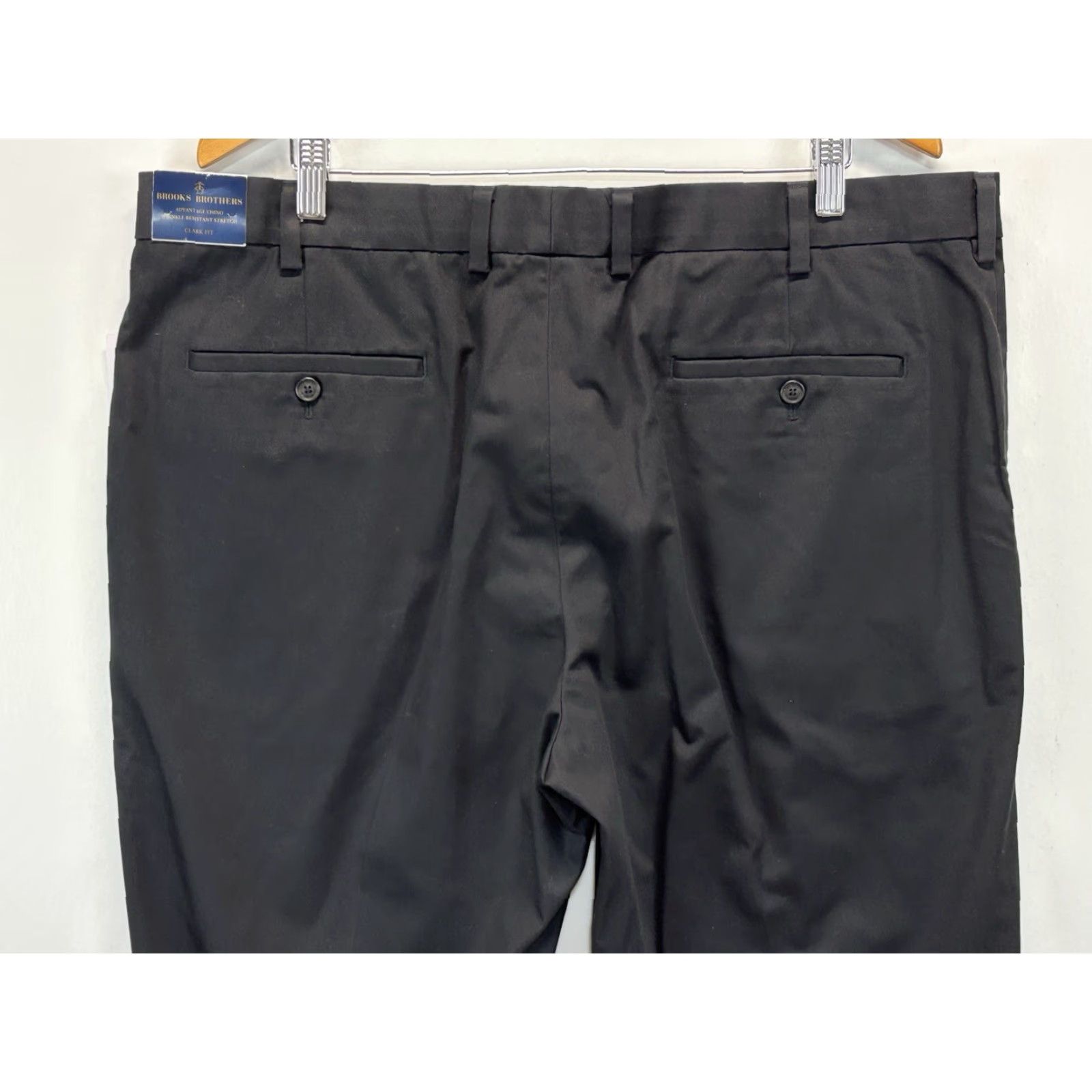 Brooks Brothers Brooks Brothers Advantage Chino Pants 42x30 Black Clark Fit Stretch Regular Big & Tall Mens Size US 42 / EU 58 - 4 Thumbnail