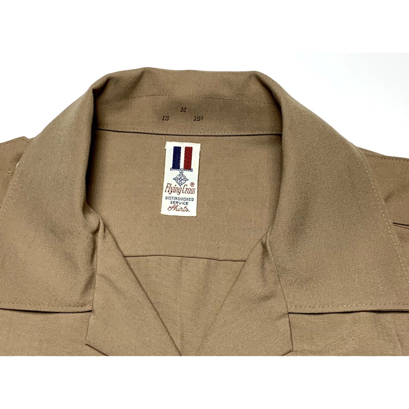 Vintage Flying Cross Uniform Short Sleeve Shirt Medium Green Military Shirt Small Profile Shirt Mens Medium Size US M / EU 48-50 / 2 - 6 Thumbnail