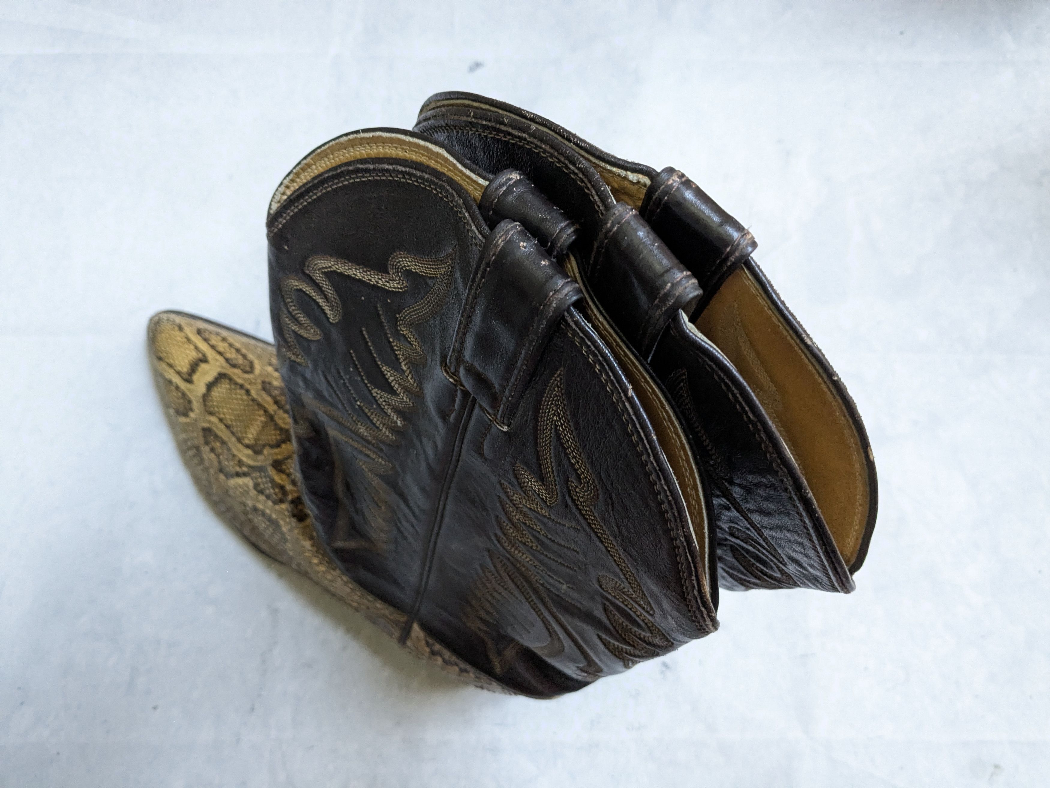 Justin Boots Justin Cowboy Boots Python Snakeskin 13 E Wide USA Size US 13 / EU 46 - 10 Thumbnail