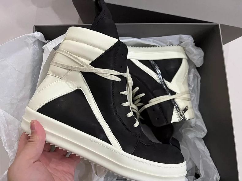 Rick Owens Rick Owens New Frosted Cowhide High Top Inverted Triangle Size US 9.5 / EU 42-43 - 1 Thumbnail