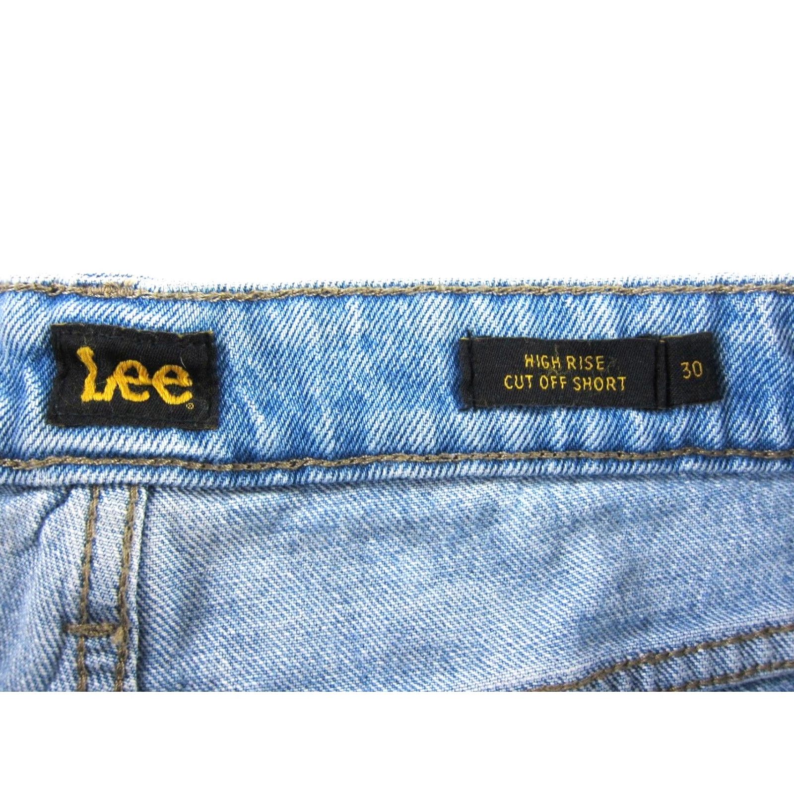 Lee Lee Cotton Light Wash Blue Stretch Denim High Rise Cut Off Jean Short Woman 30 Size 30" / US 8 / IT 44 - 3 Thumbnail