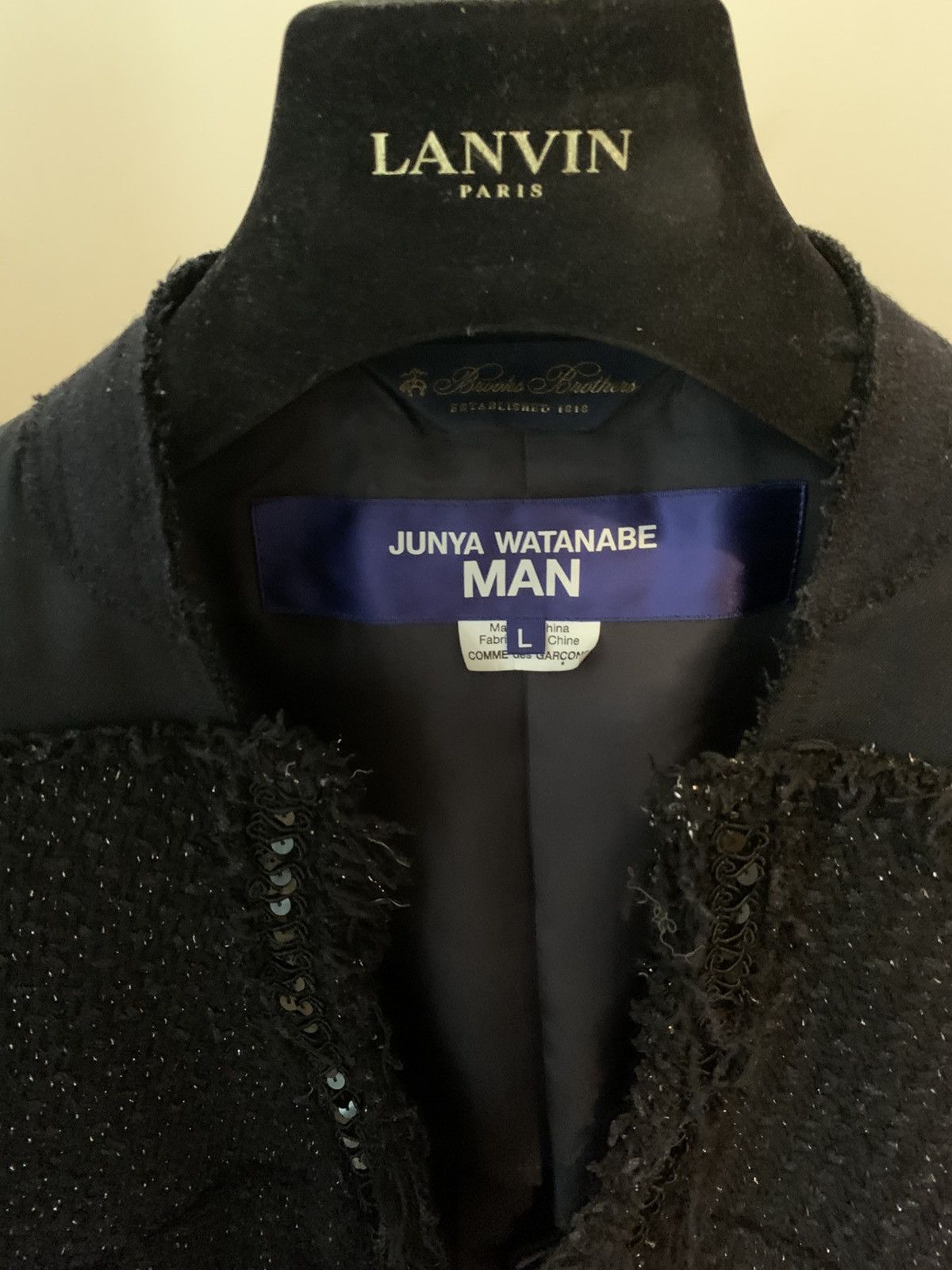 Junya Watanabe Junya Watanabe bleu jacket wool & tweed Size 40L - 3 Thumbnail