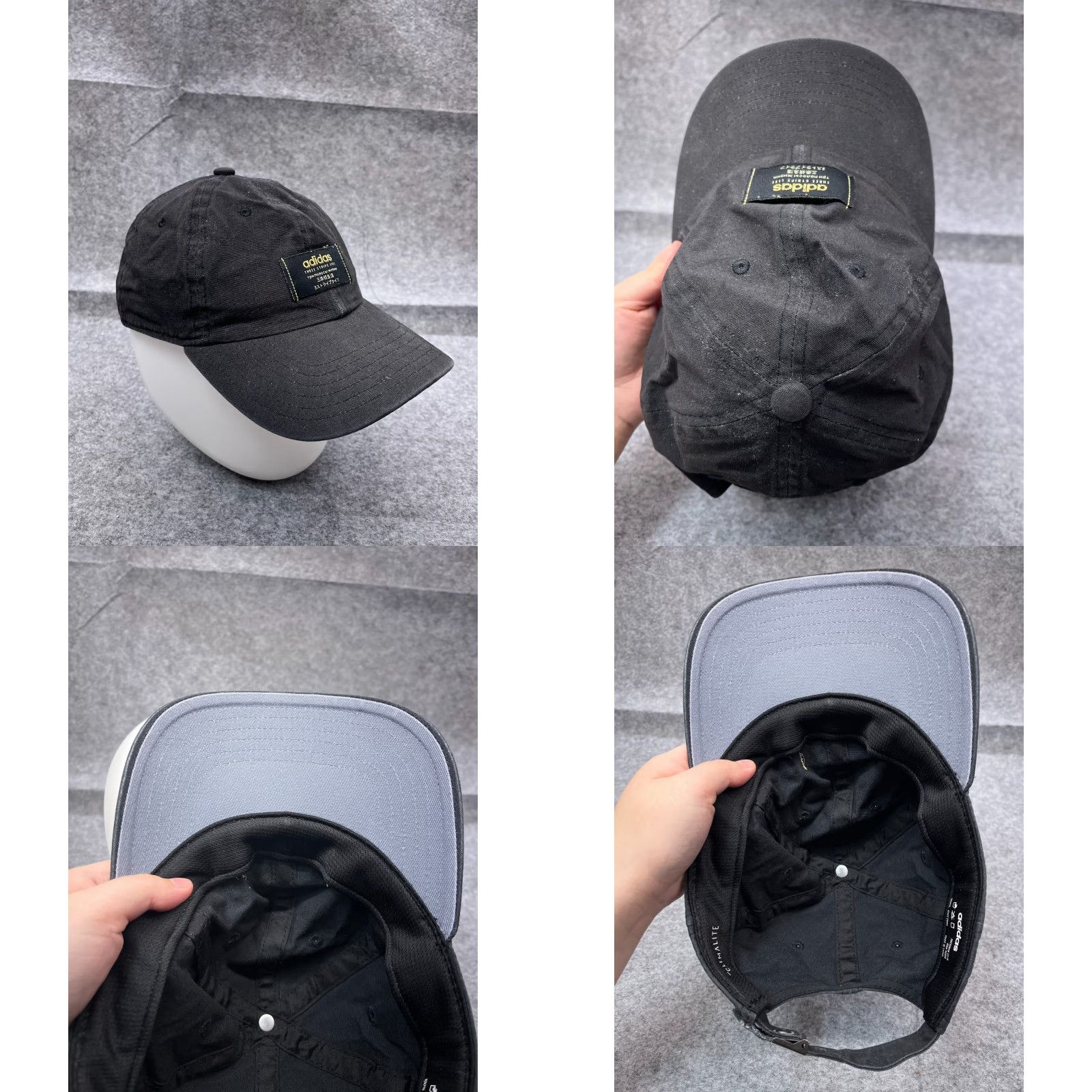 Adidas adidas Hat Cap Strap Back Adult One Size Black 100% Cotton Golf Climalite Size ONE SIZE - 8 Thumbnail