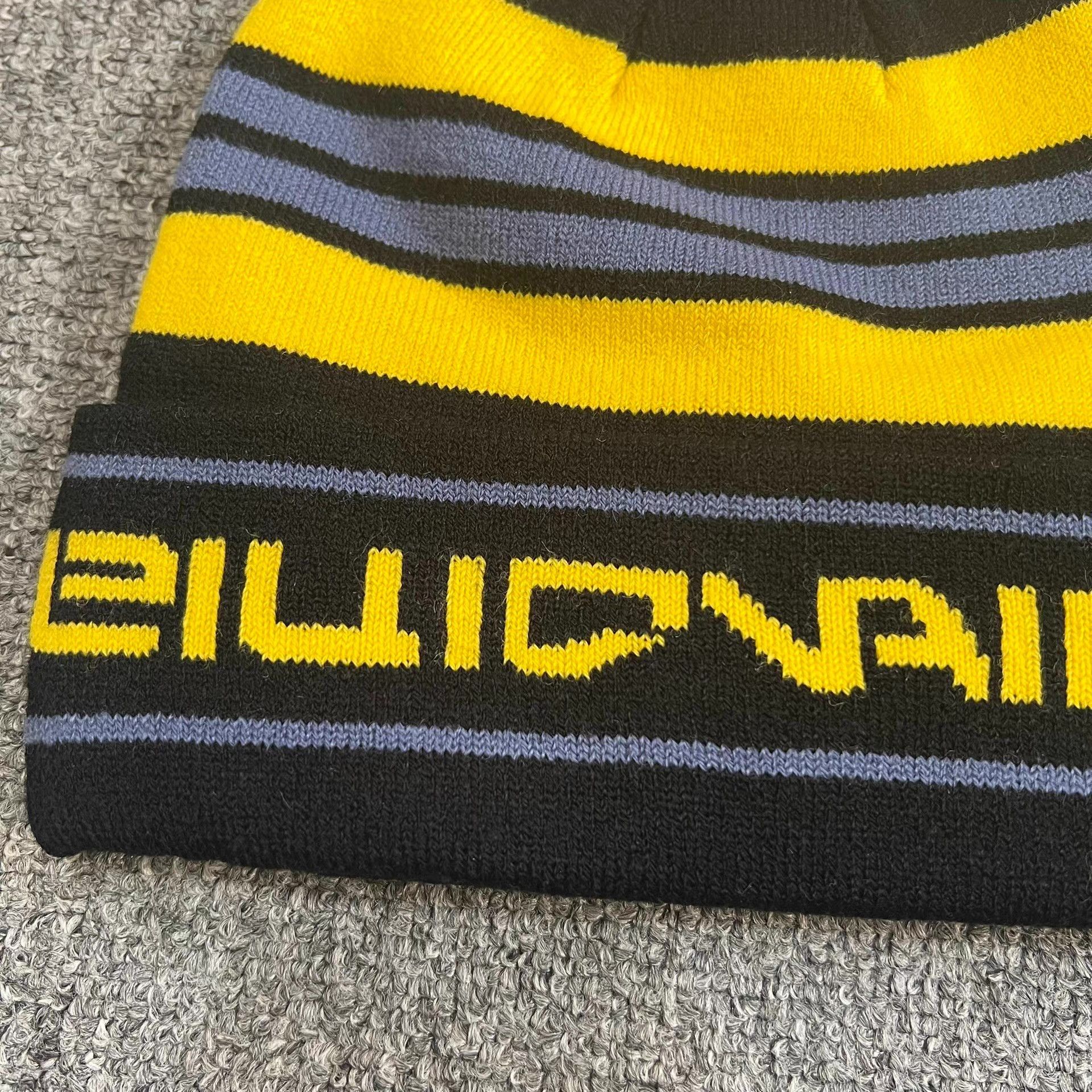 Billionaire Boys Club BBC US Striped Color-Block Knitted Beanie Q7 Size ONE SIZE - 2 Thumbnail