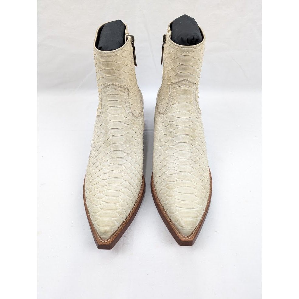 Saint Laurent Paris o1rshd1 Lukas 40 Zip Boots in Cream Size US 9 / EU 42 - 14 Thumbnail