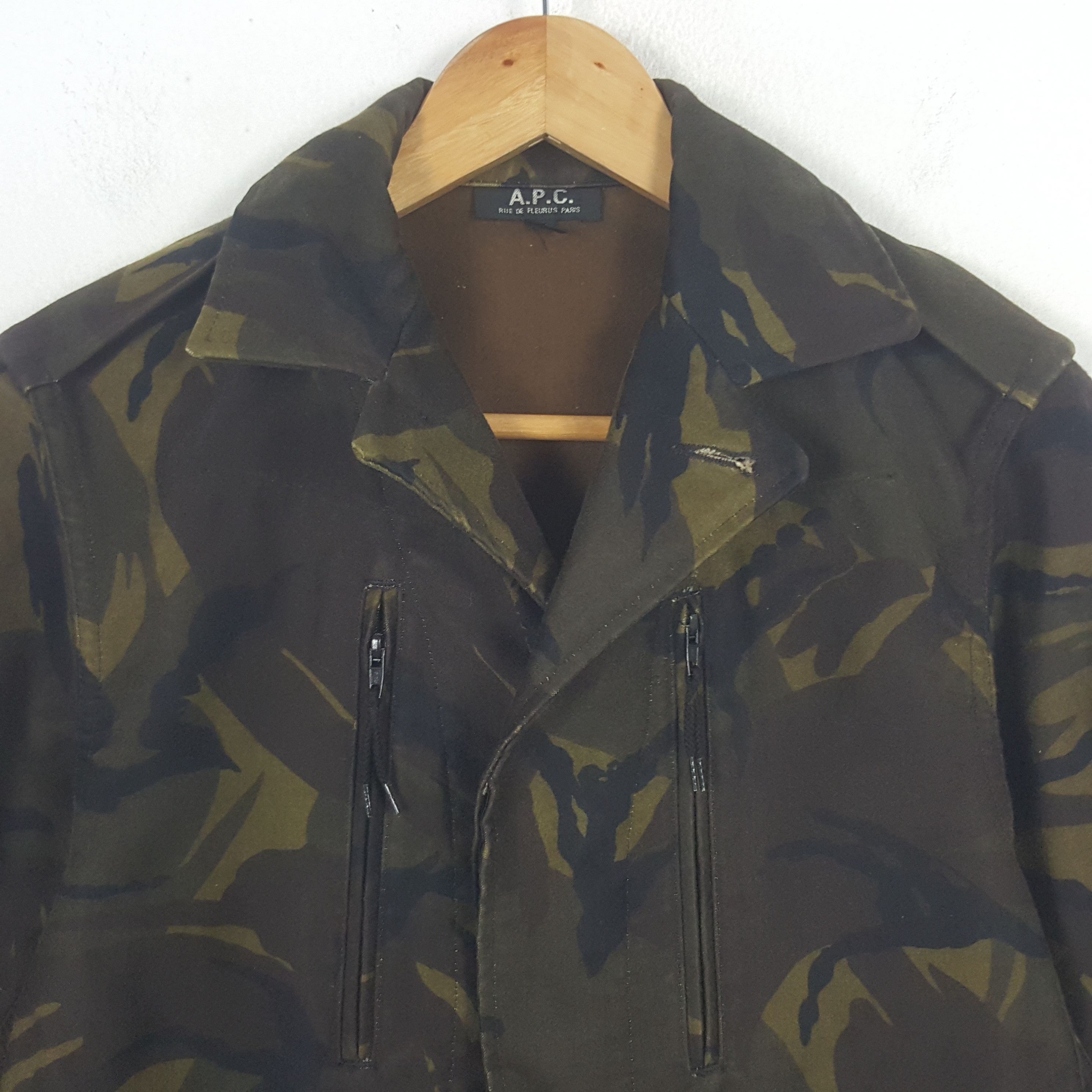 A.P.C. × Vintage Vintage A.P.C. Designer Brand Camo Military Jacket C288N13 Size US XS / EU 42 / 0 - 2 Thumbnail