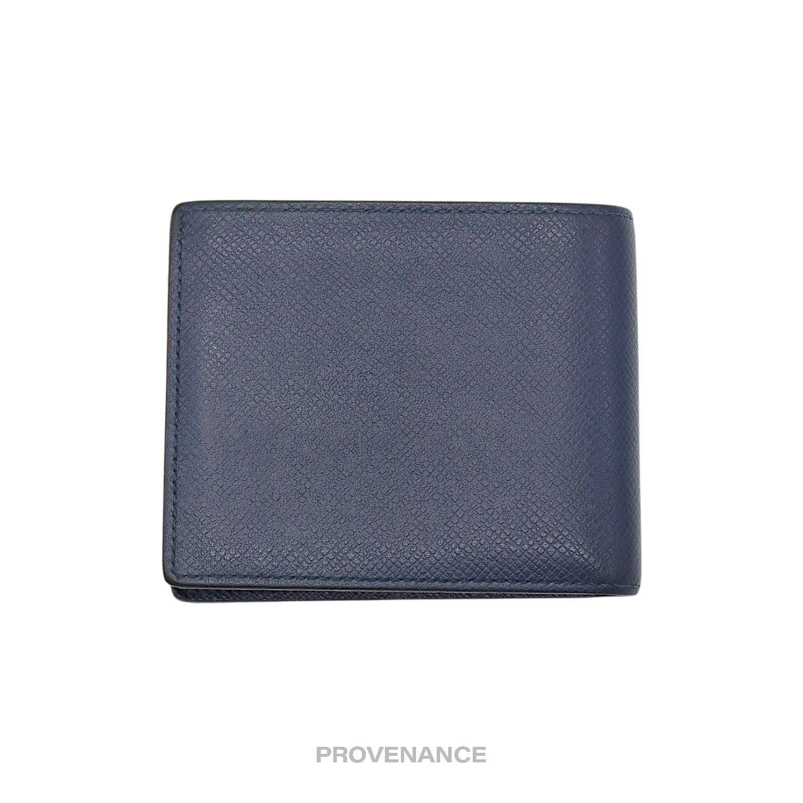 🔴 Louis Vuitton Amerigo Wallet - Navy Blue Taiga Leather