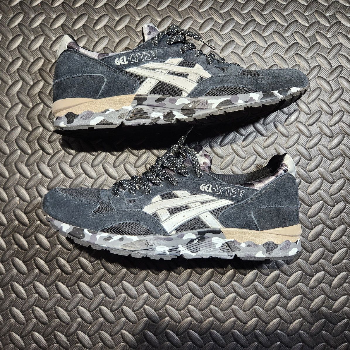 image of Asics Gel Lyte V Bape Size 13 Shoes in Camo/Silver, Men's