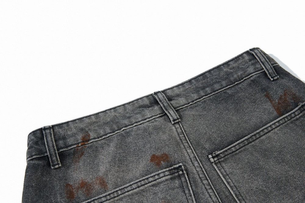 Vintage Men's street ink-splashed tie-dyed distressed work jeans Size US 32 / EU 48 - 5 Thumbnail