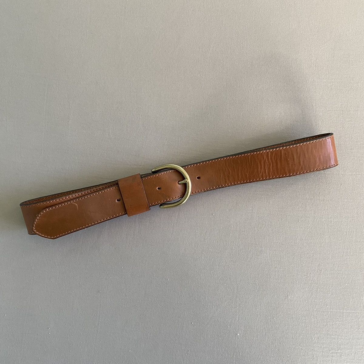 Other Vintage Style 1937 Brown Leather Belt Size ONE SIZE - 6 Thumbnail