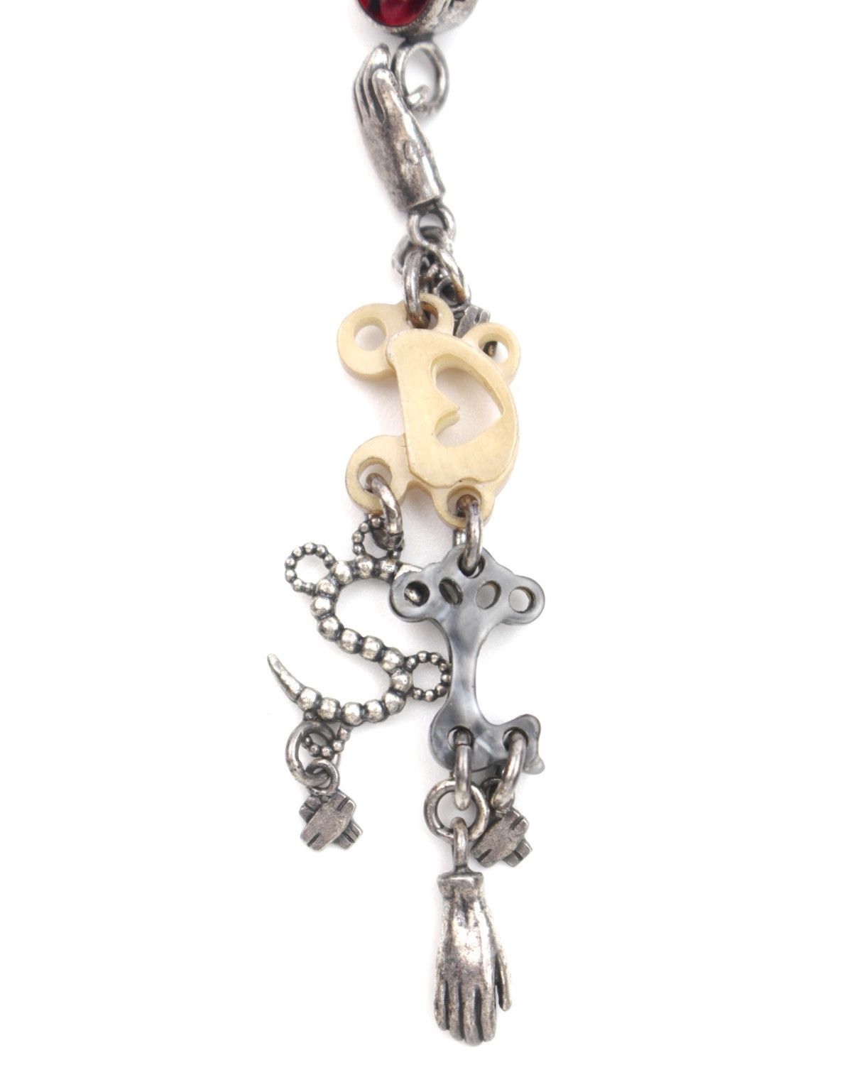 Diesel 2000S DIESEL MIXED RED GEM HAND CHARM SINGLE EARRING Size ONE SIZE - 4 Thumbnail