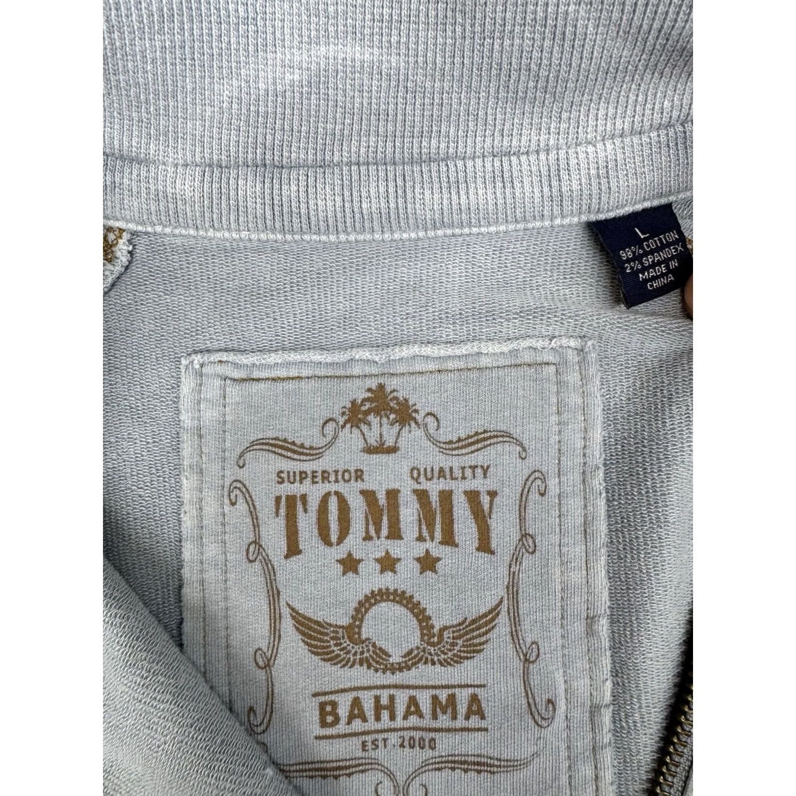 Tommy Bahama Tommy Bahama Sweatshirt Mens L Blue 1/4 Zip Mock Neck Logo Relaxed Pullover Knit Cotton Spandex Casual Activewear Shirt Jumpers? Size US L / EU 52-54 / 3 - 3 Thumbnail