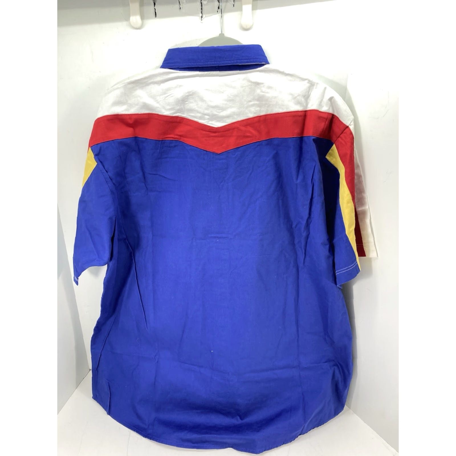Wrangler VINTAGE Wrangler Bonanza Rodeo Shirt Men XL Stripe Short Sleeve Button Heavy Cotton Western NWT Size US XL / EU 56 / 4 - 7 Thumbnail
