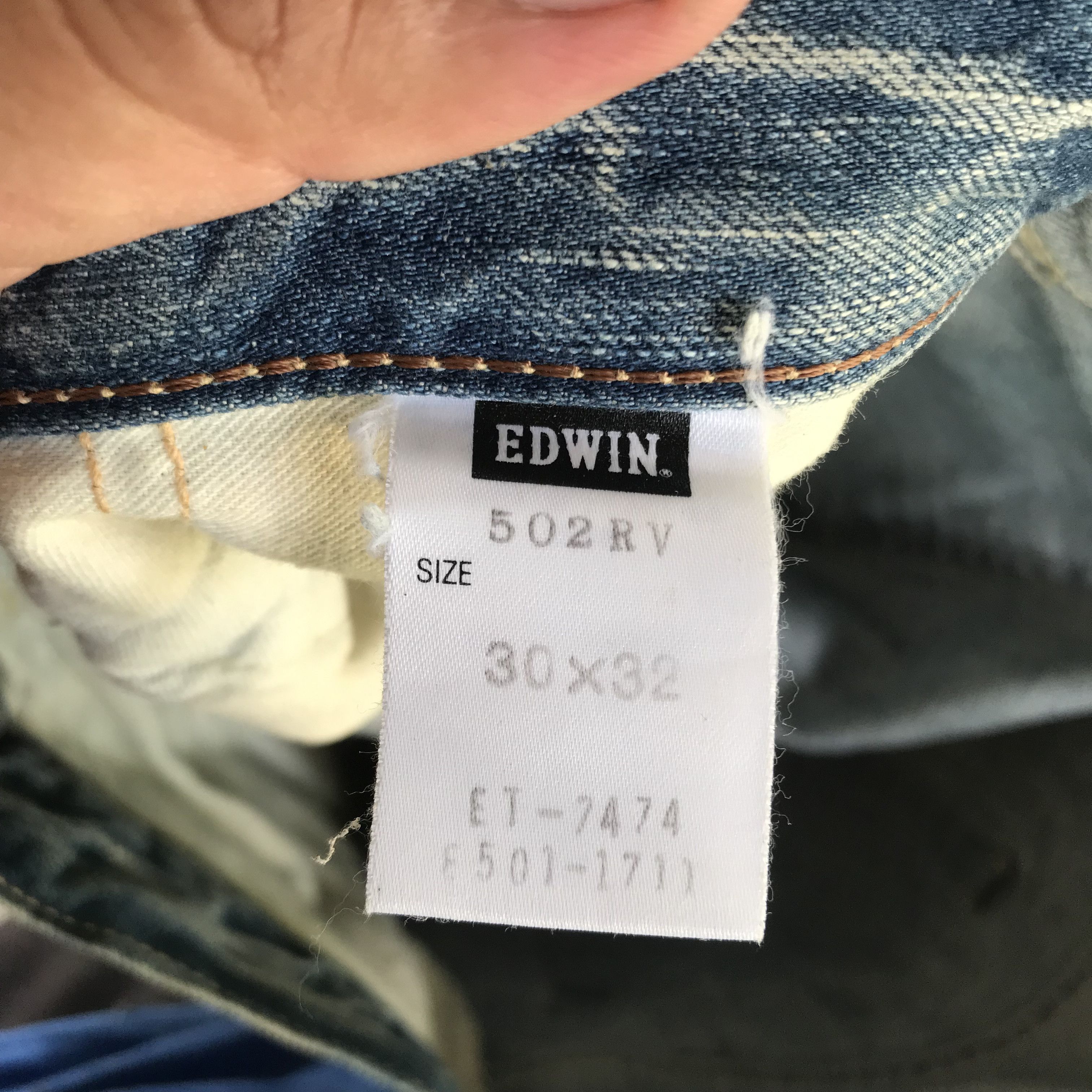 Edwin Vintage Edwin 502 Distressed Denim Acid Wash-Size 33 Size US 30 / EU 46 - 10 Thumbnail