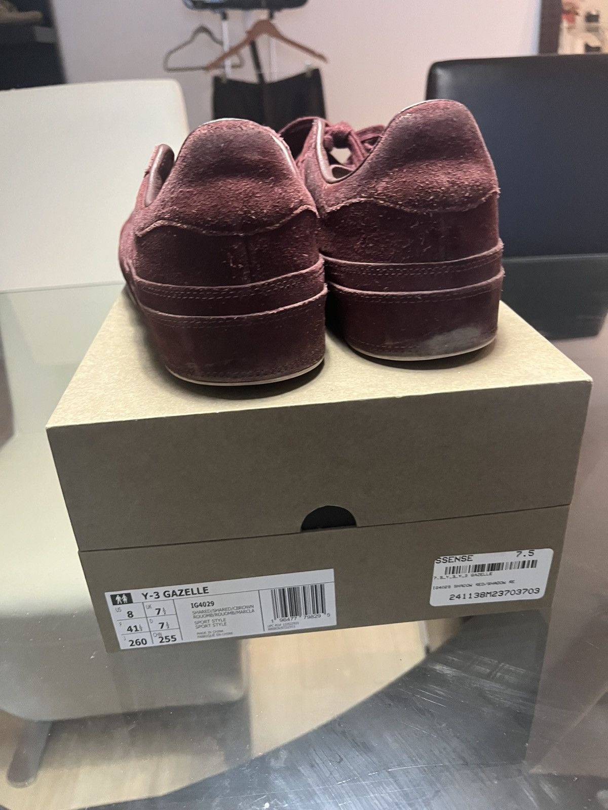 Y-3 Y-3 Gazelle "Shadow Red" Size US 8 / EU 41 - 7 Thumbnail