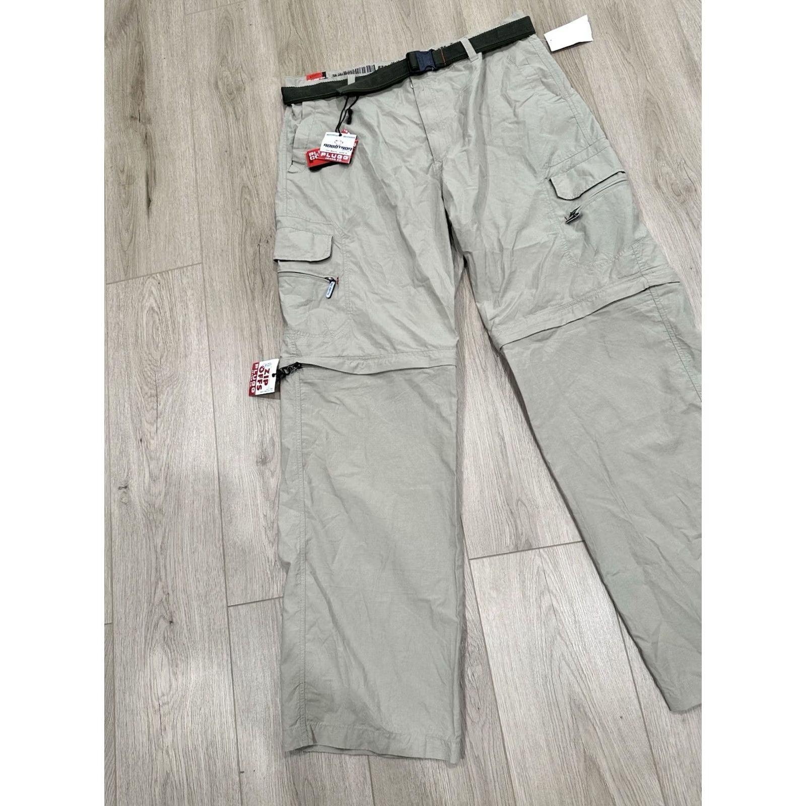 Vintage NWT Plugg Men Convertible Cargo Pants Rave Grunge Beige 38x34 Tan 38 Mens Pants Size US 38 / EU 54 - 3 Thumbnail