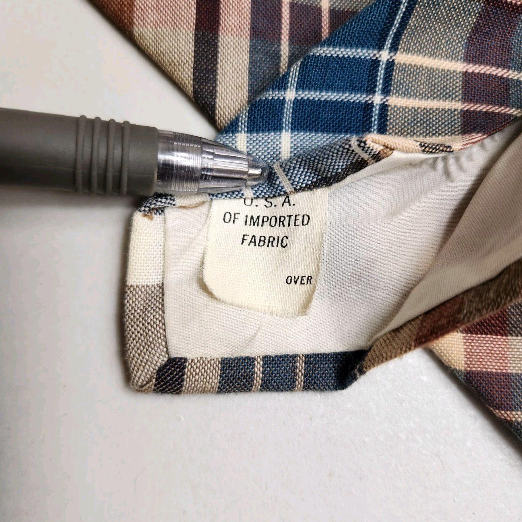 Pendleton VINTAGE Pendleton Tie Men Classic Width Cotton/Polyester Plaid Blue/Brown 56" 3" Pen West Academia Designed Size ONE SIZE - 3 Thumbnail
