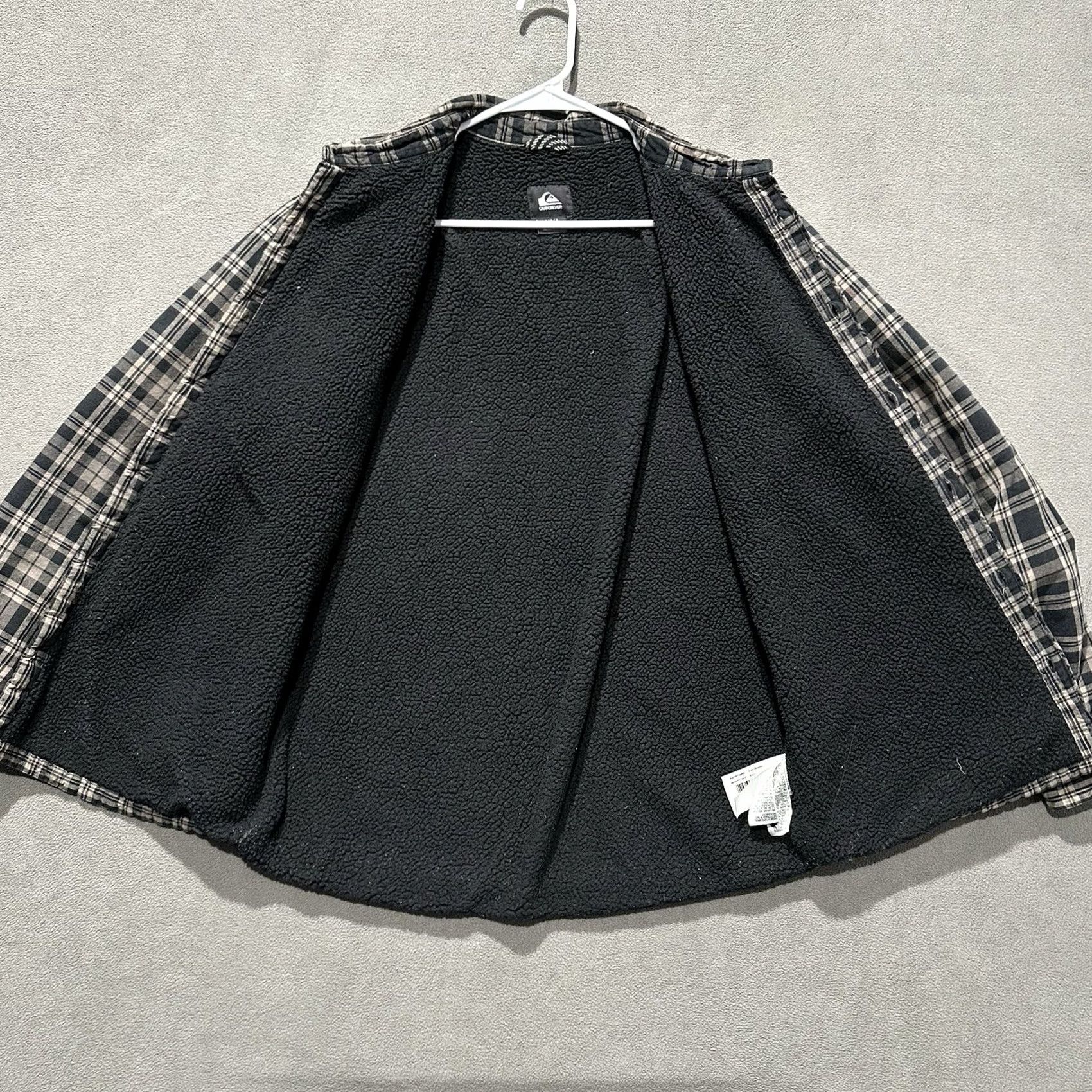 Quiksilver Quiksilver Shirt Mens Large Black Beige Plaid Flannel Button Up Size US L / EU 52-54 / 3 - 3 Thumbnail