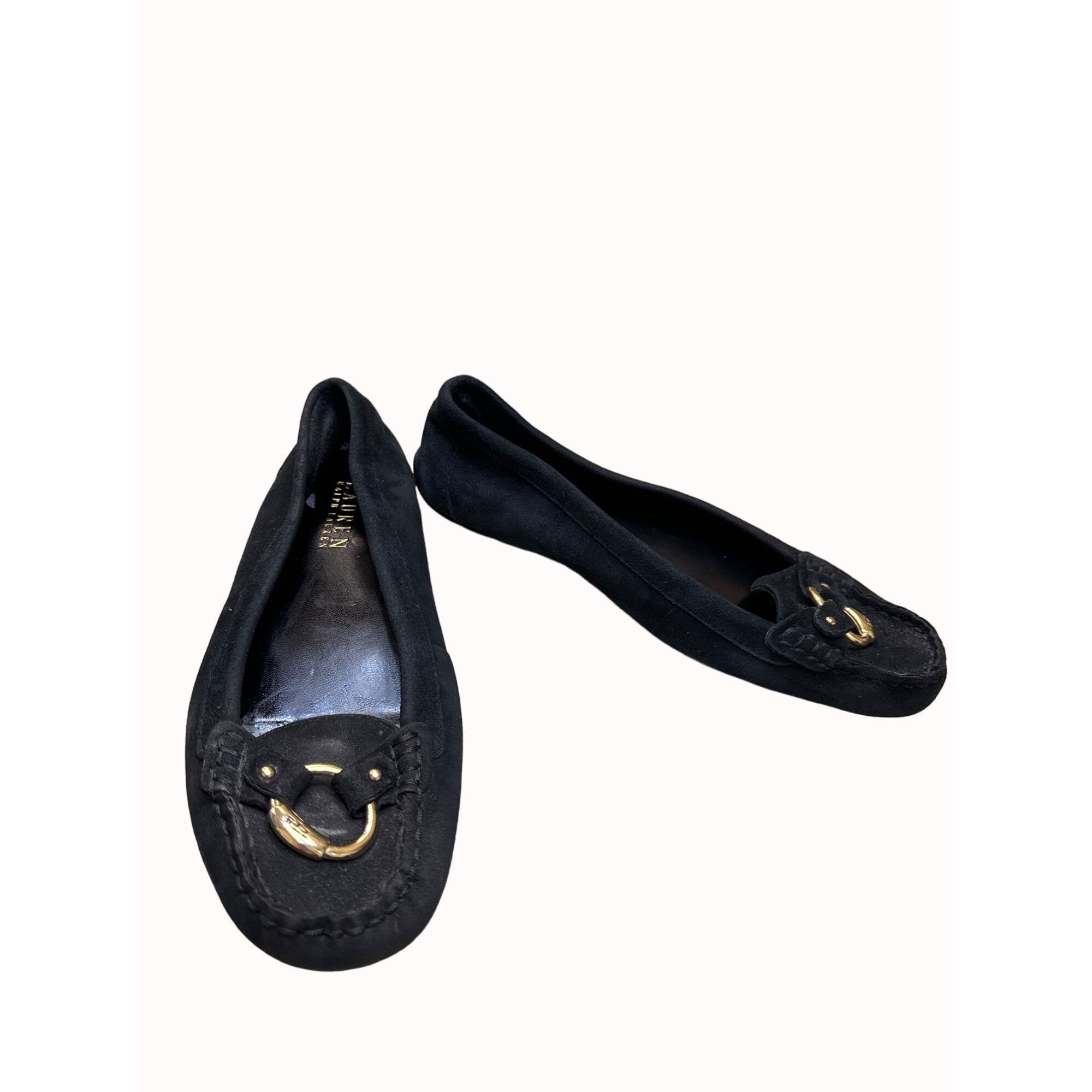 Lauren Ralph Lauren Lauren Ralph Lauren women’s black suede leather shoes flats Size US 7 / IT 37 - 2 Thumbnail