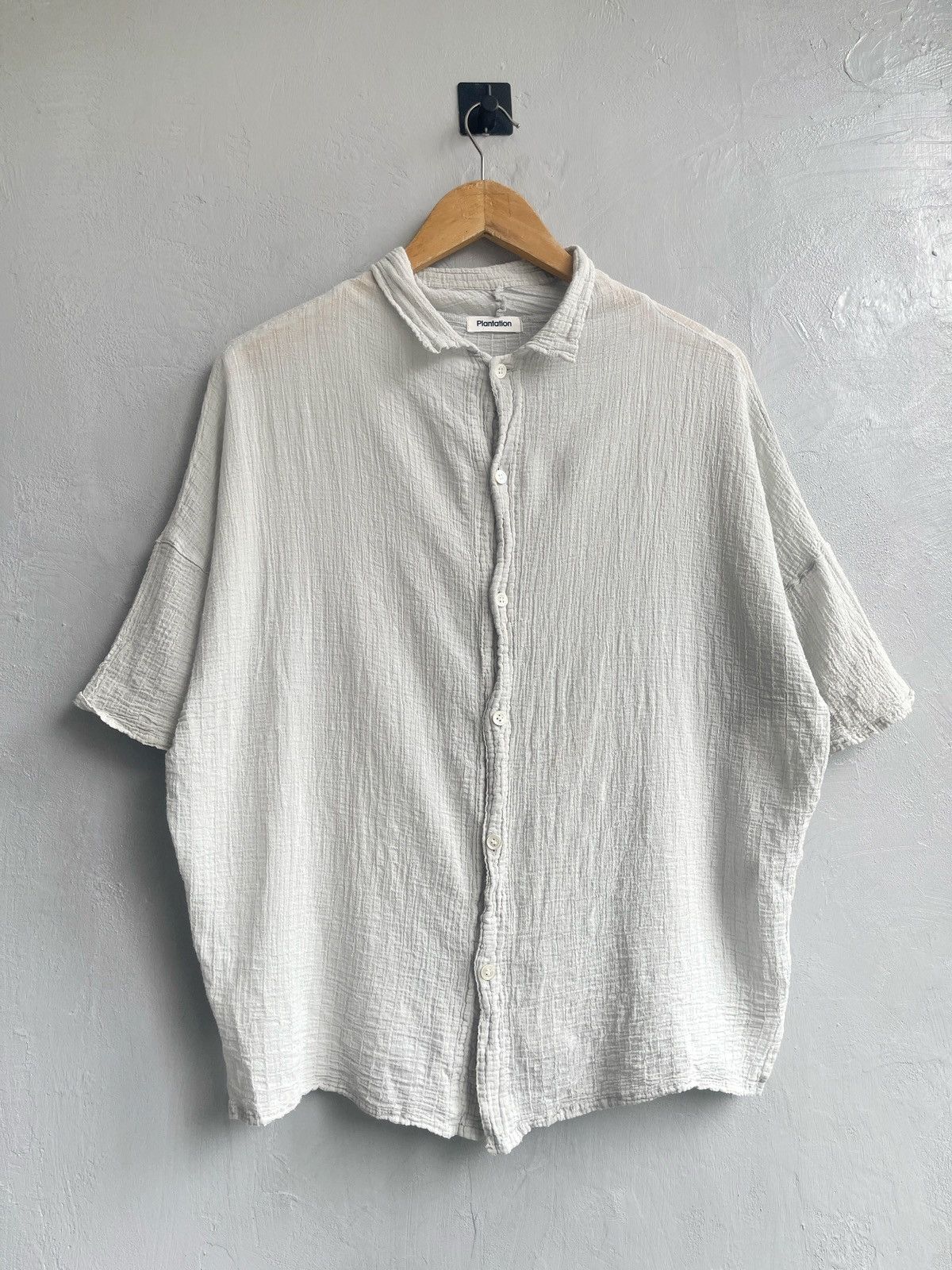 Issey Miyake Plantation Wrinkled Grey Shirt Size US M / EU 48-50 / 2 - 1 Thumbnail